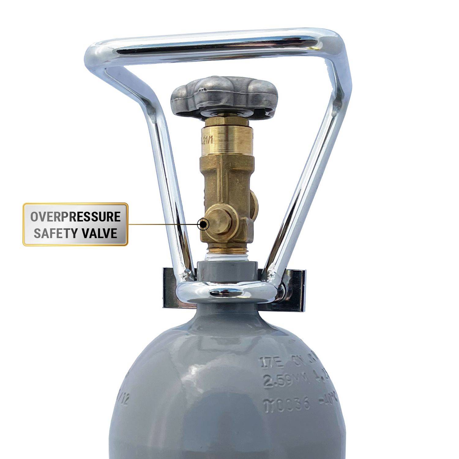 CO2 Flasche, Kohlensäure Flasche, Kohlendioxid Gasflasche - 2,0 kg