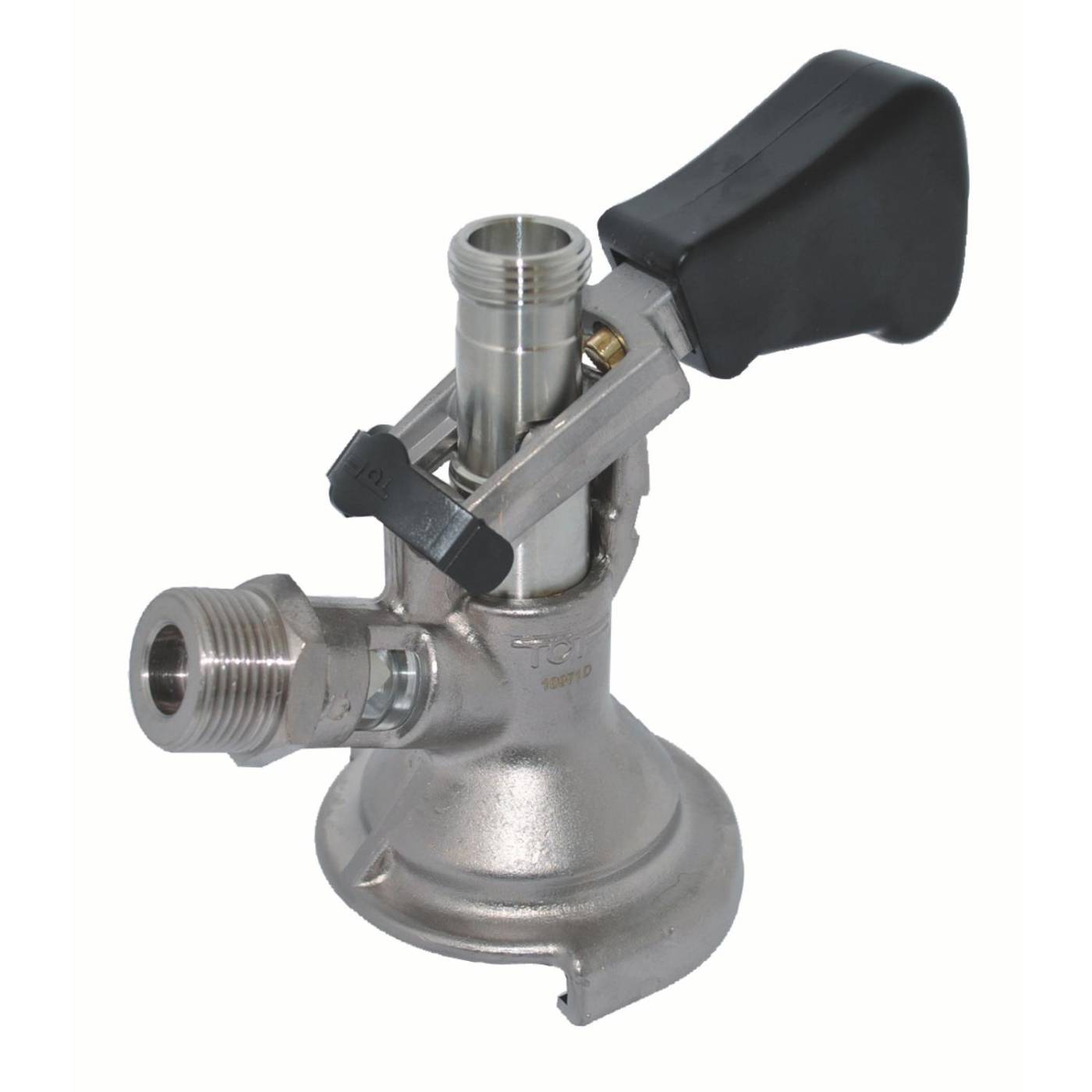 Zapfkopf - Keg Verschluss , Kombi - Fitting - oberer Ausgang (Kelleranstich)