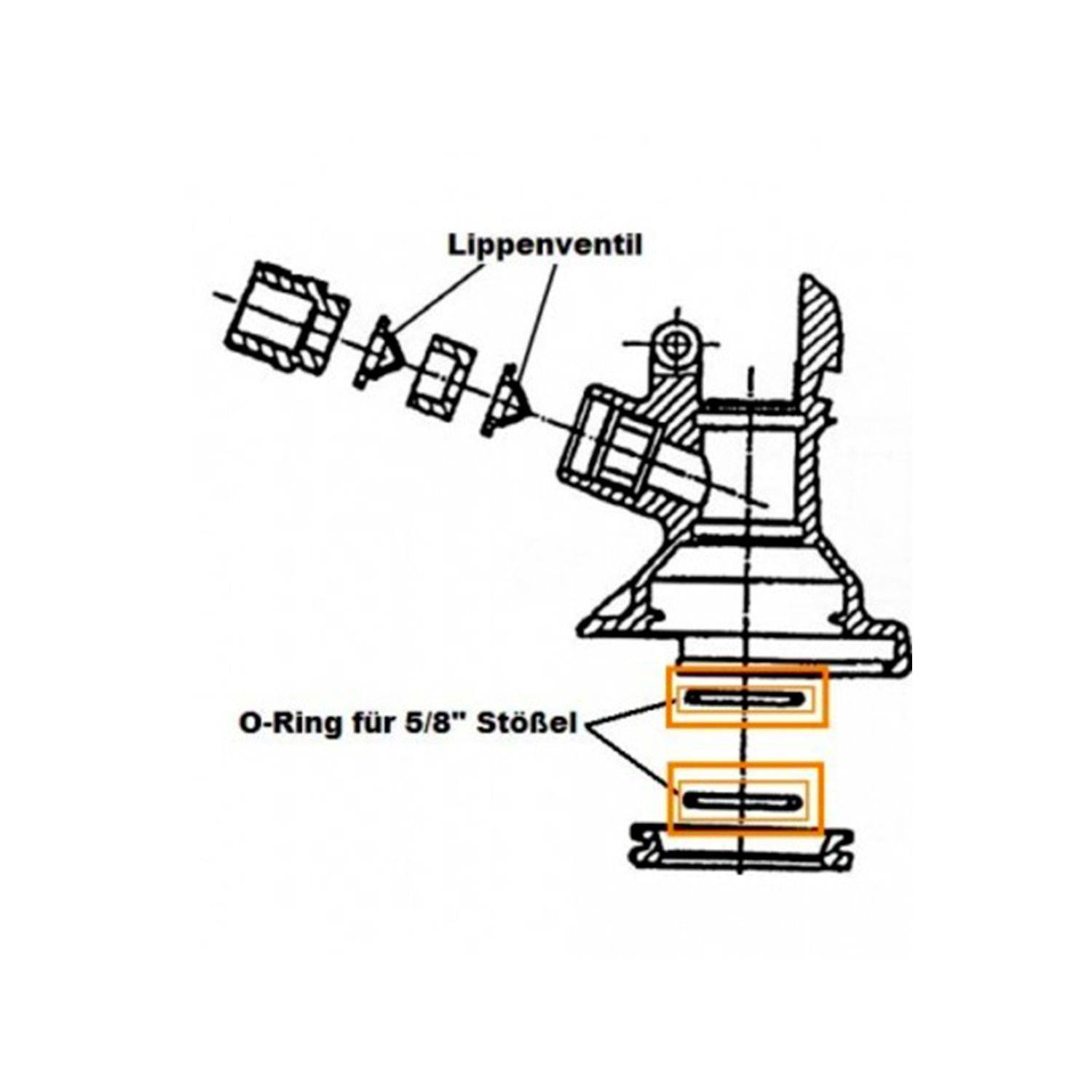 O-Ring für 5/8 Stößel für Keg - Verschluss (Flach- und Kombi-Fitting) (Micro Matic und Hiwi)