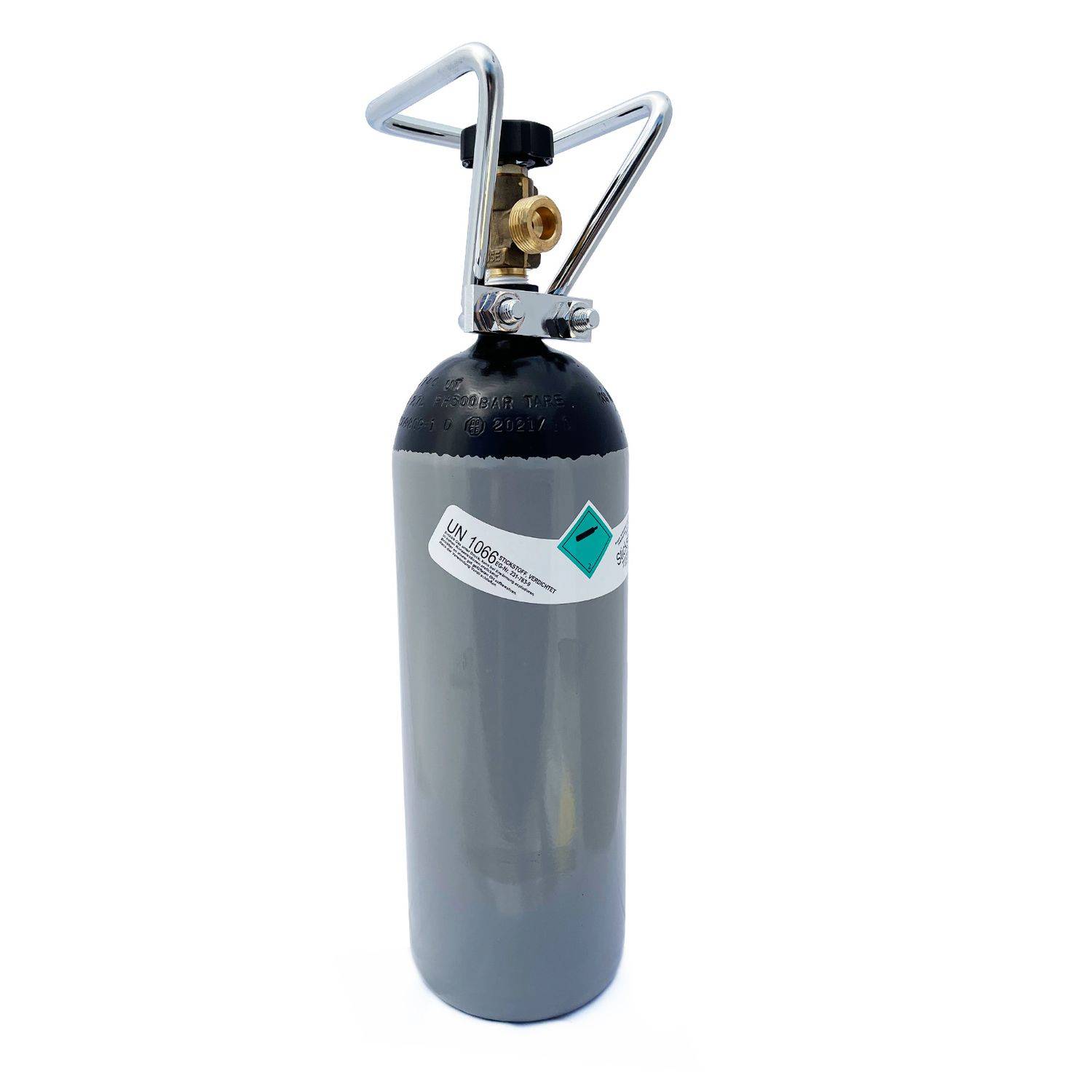 Stickstoff Flasche 2l mit Flaschencage mit dafür geeigneten Bier Zapfanlage