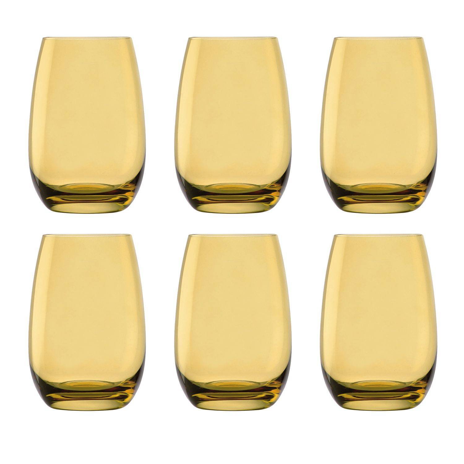 Farbige Trinkgläser ELEMENTS 6er-Set, Bernstein, 335 ml