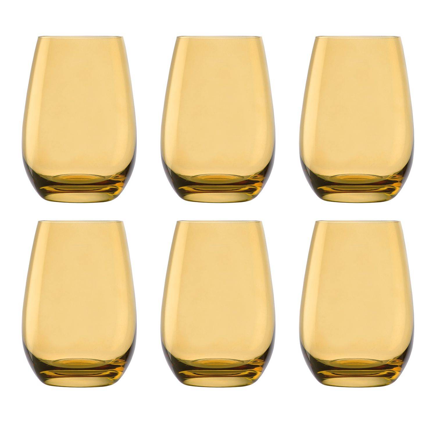 Farbige Trinkgläser ELEMENTS 6er-Set, Bernstein, 465 ml