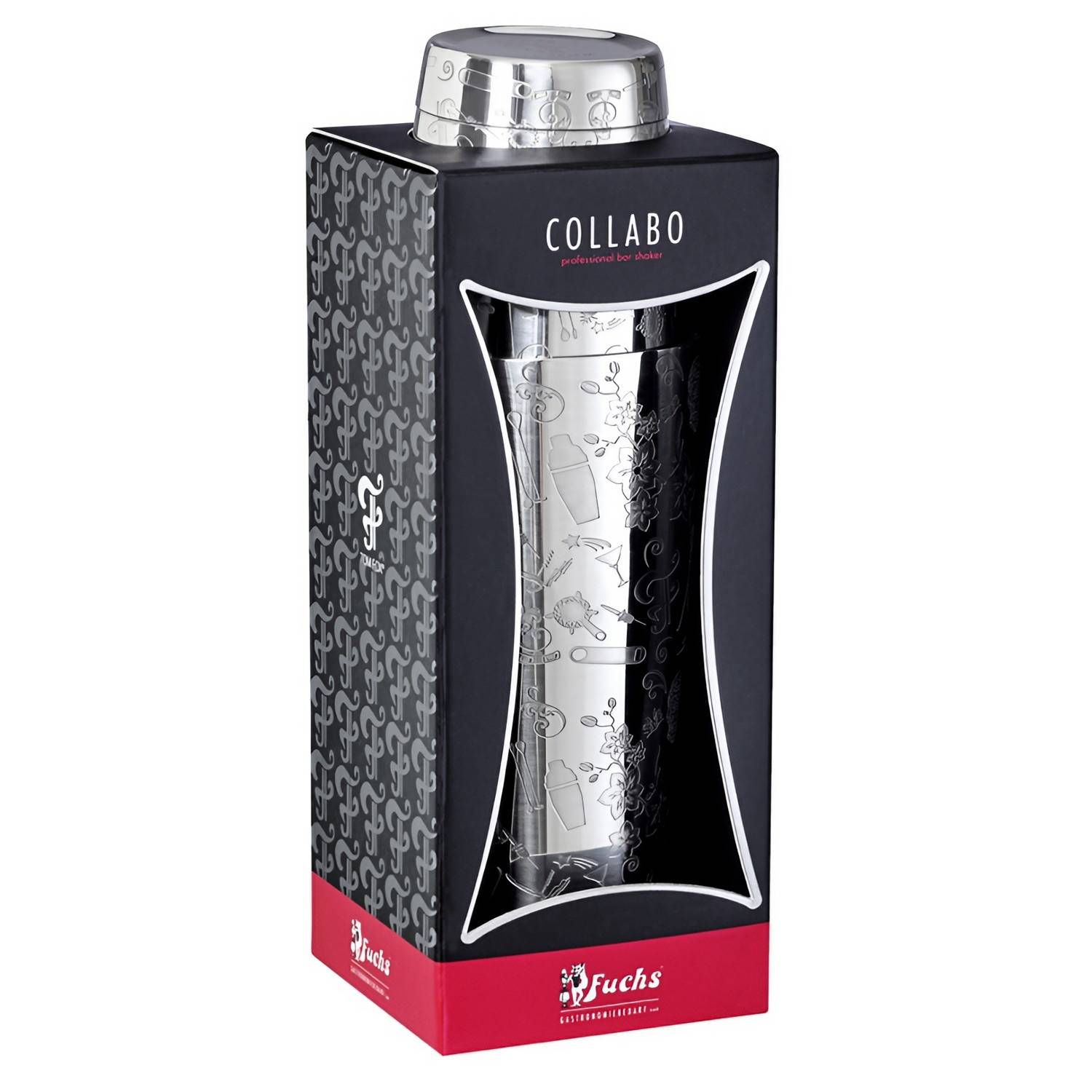 Cocktail shaker - Collabo TIN oN TIN Edelstahl - 28oz/18oz - mit Gravur -