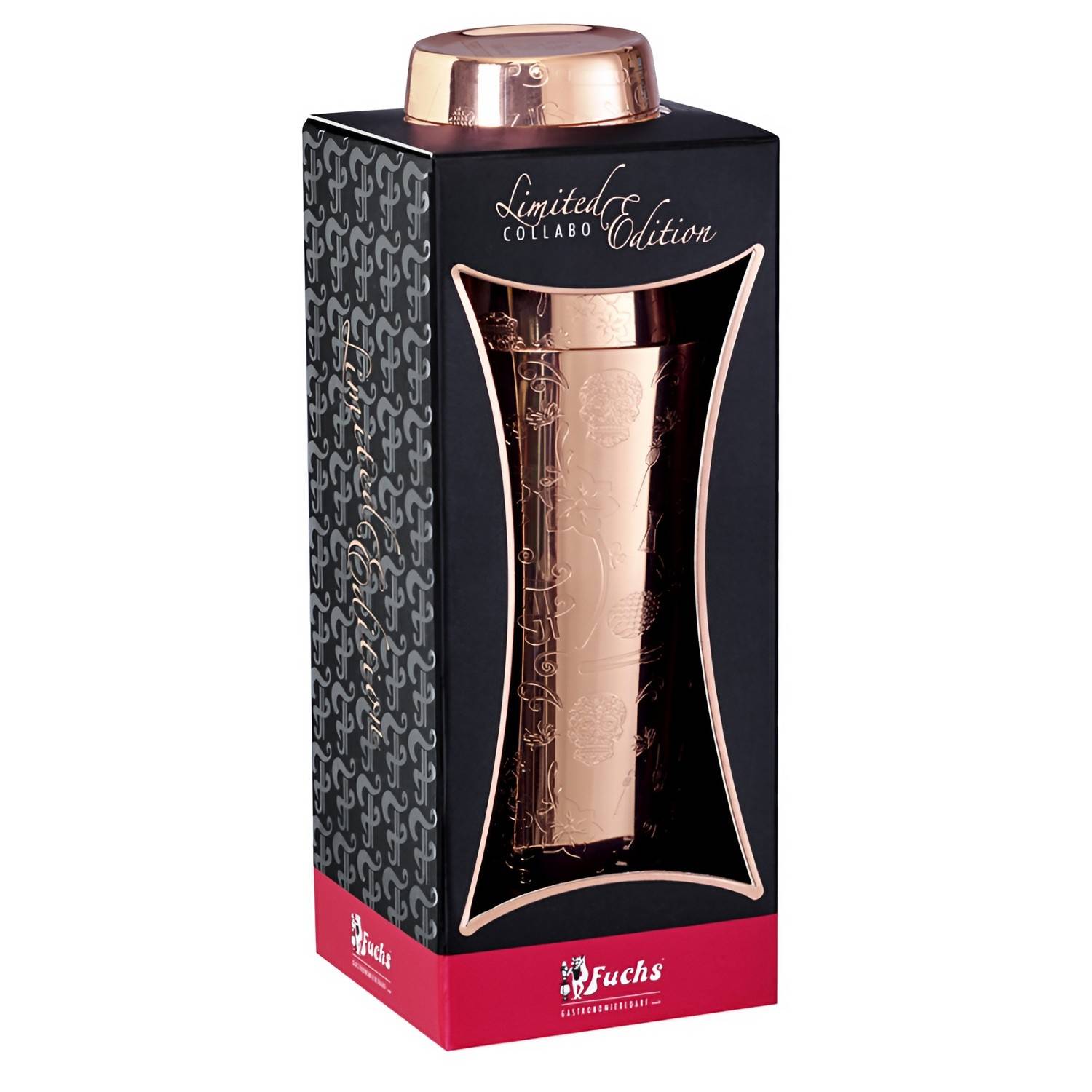 Cocktail shaker - Collabo TIN oN TIN Edelstahl - 28oz/18oz - mit Gravur - verkupfert -