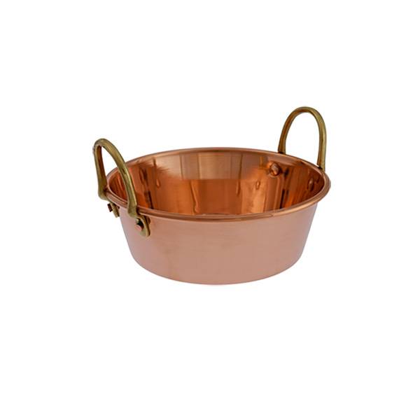 Topf, Marmeladentopf - Kupfer und Messing, Diameter:16 cm