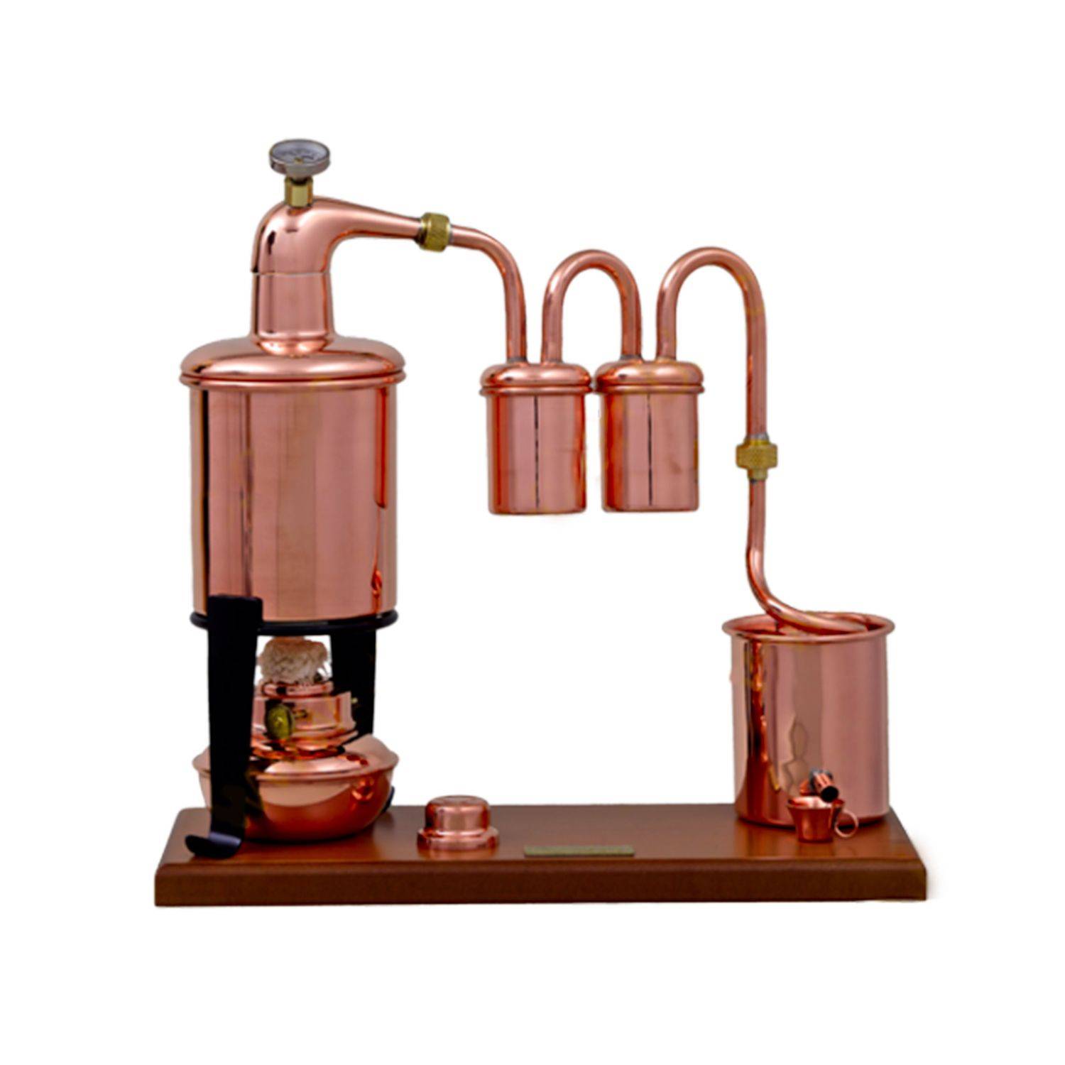 Destille Alembic rum type premium 0,7 Liter mit Spiritusbrenner und Thermometer