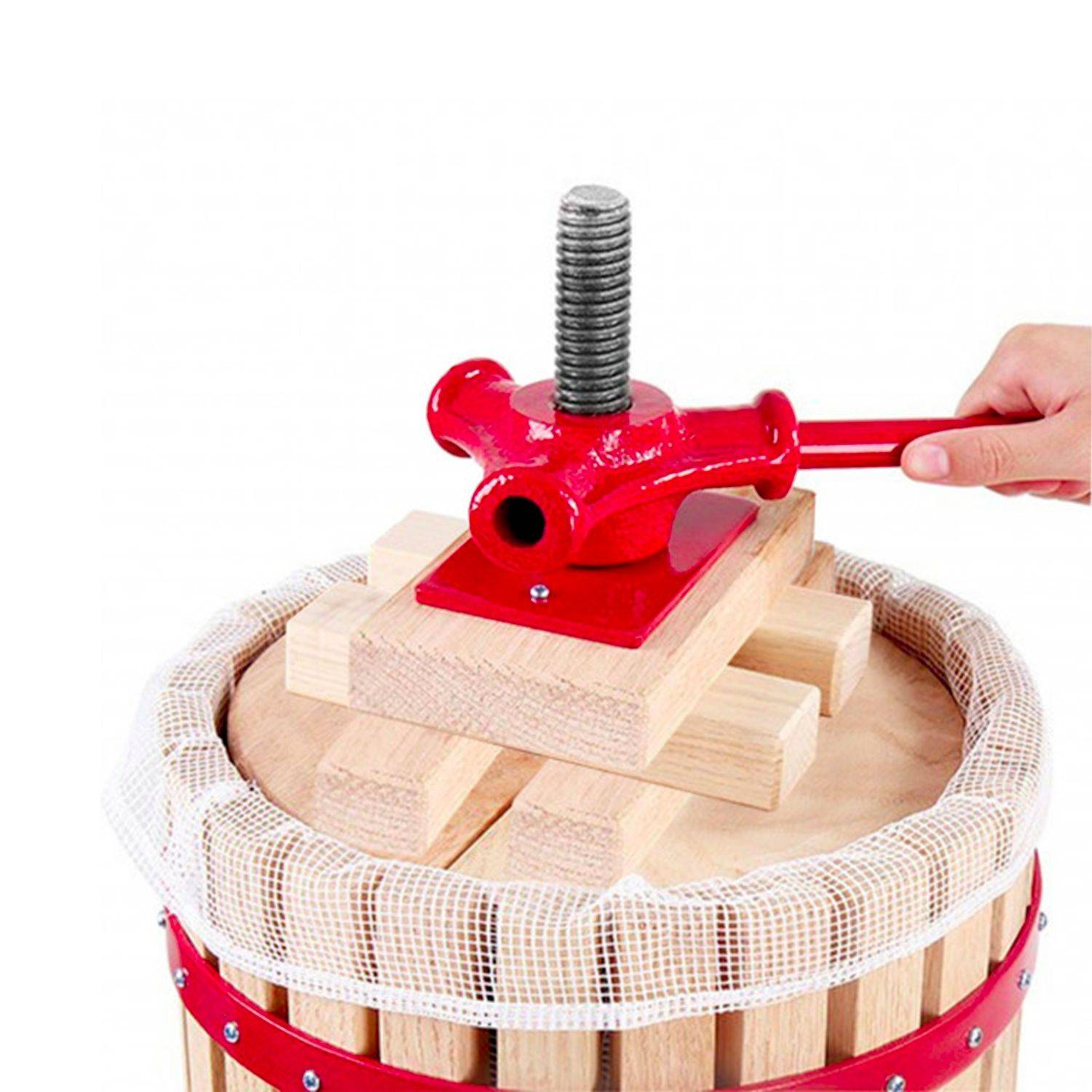 Wein selber machen Set - MAXI mit Obstpresse 12 Liter, Anleitung auf Niederländisch