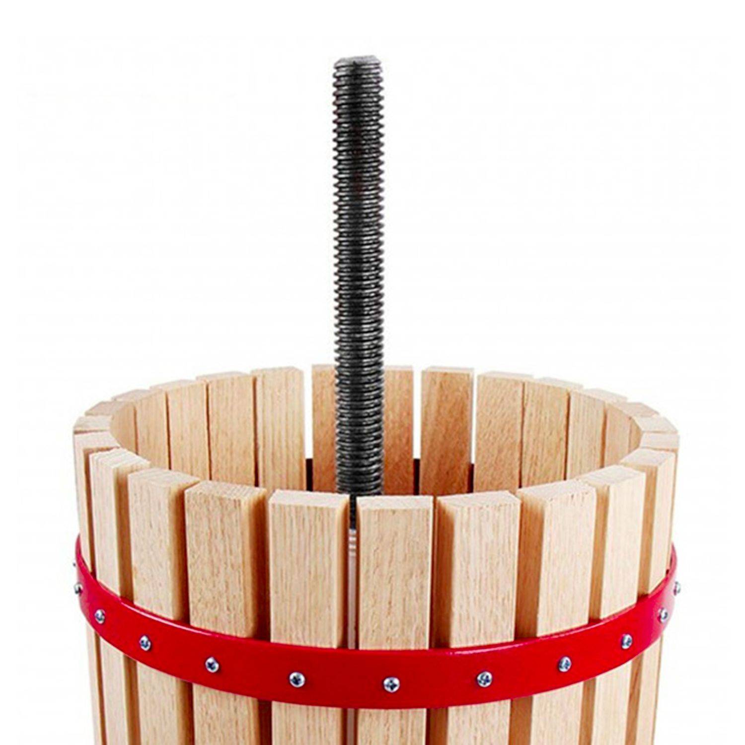 Obstpresse, Weinpresse, Apfelpresse - Korb aus Holz 18 l