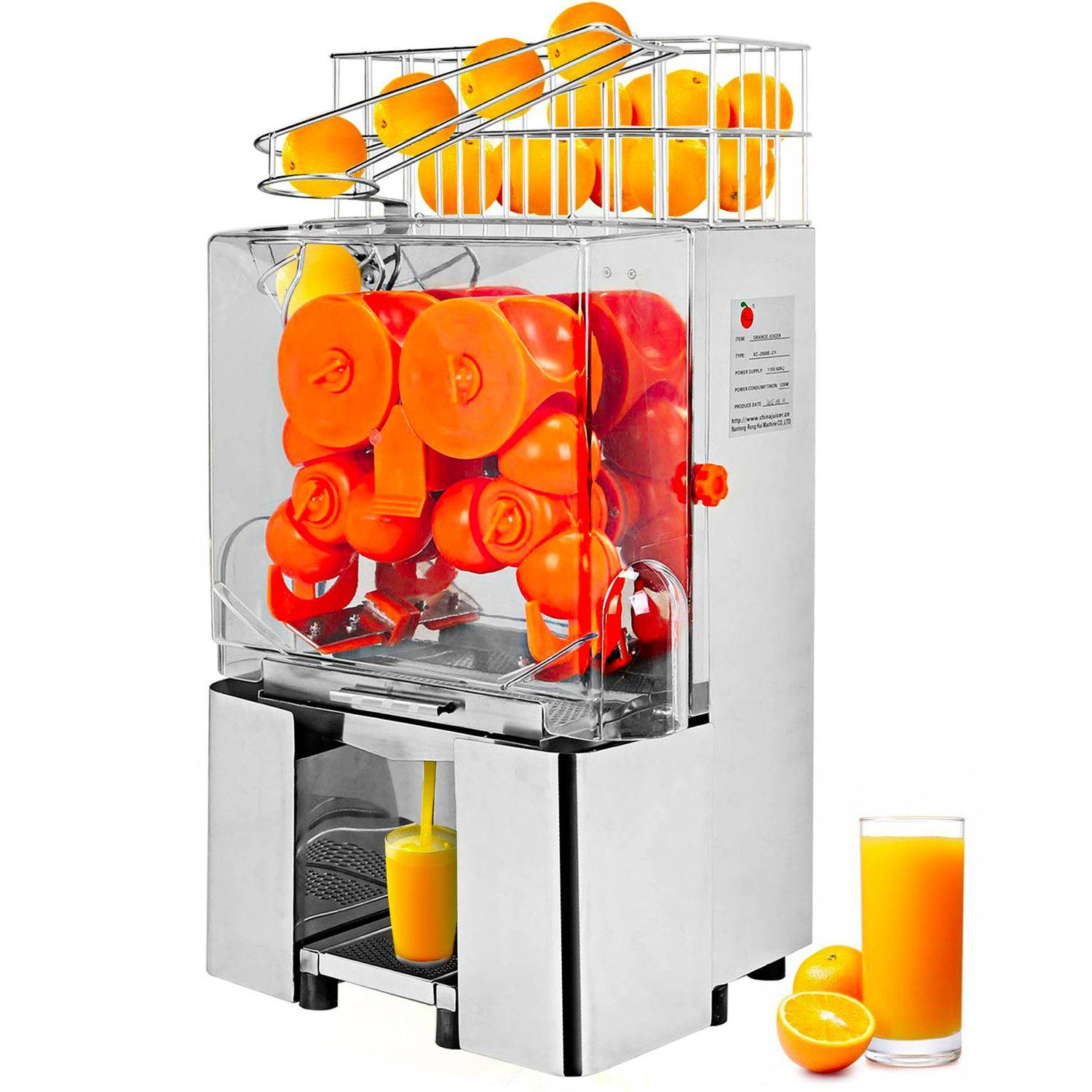 Orangenpresse, Zitruspresse - 120W, kommerziell, Edelstahl