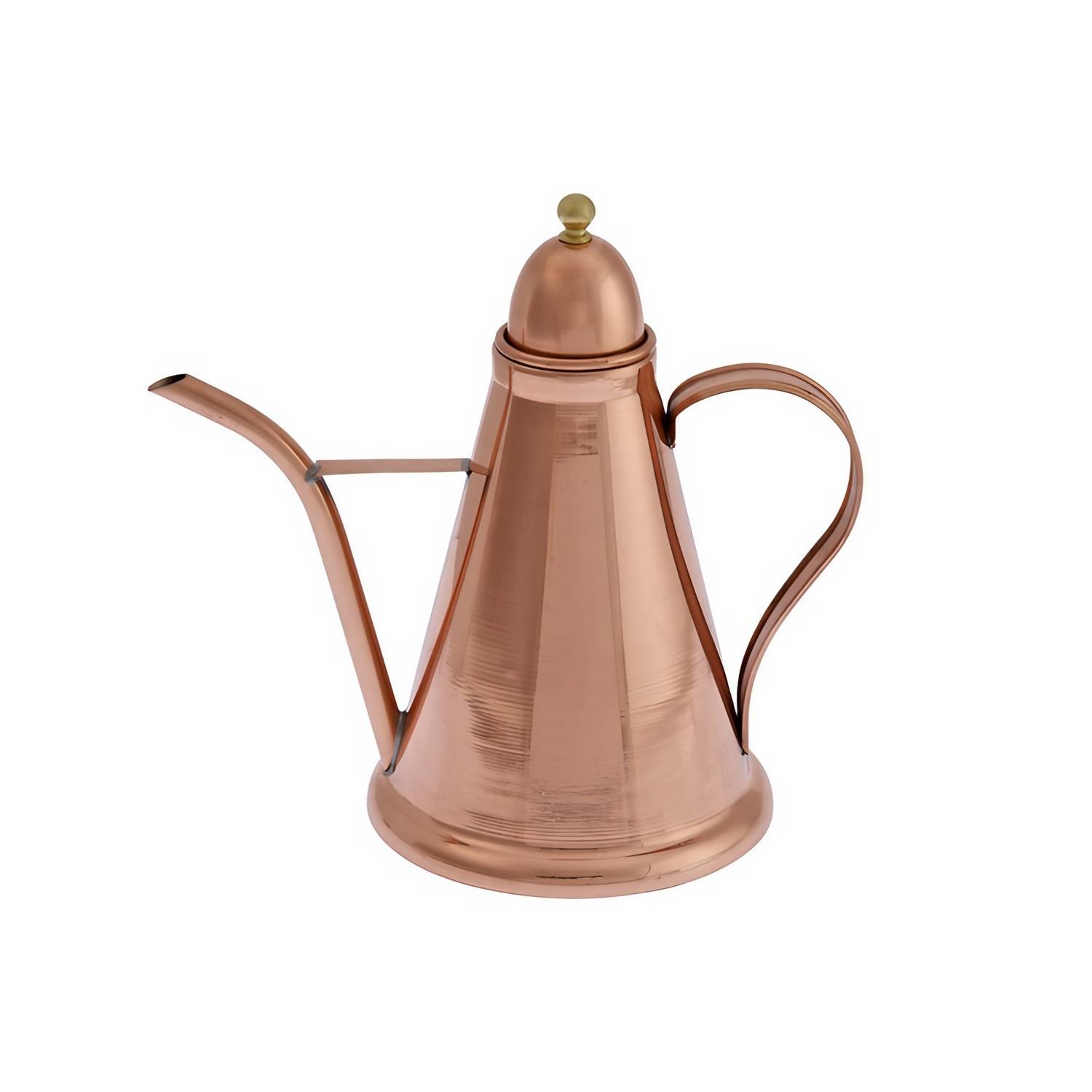 Konischer Oil Dispenser, Ölflasche aus Kupfer und Messing, 1L
