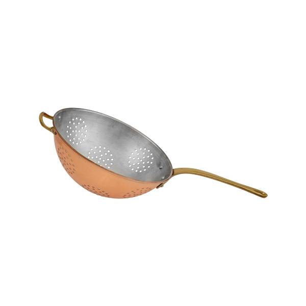 Sieb, Kupfersieb - mit verzinnter Innenseite enthält einen Messinggriff, Diameter:17 cm