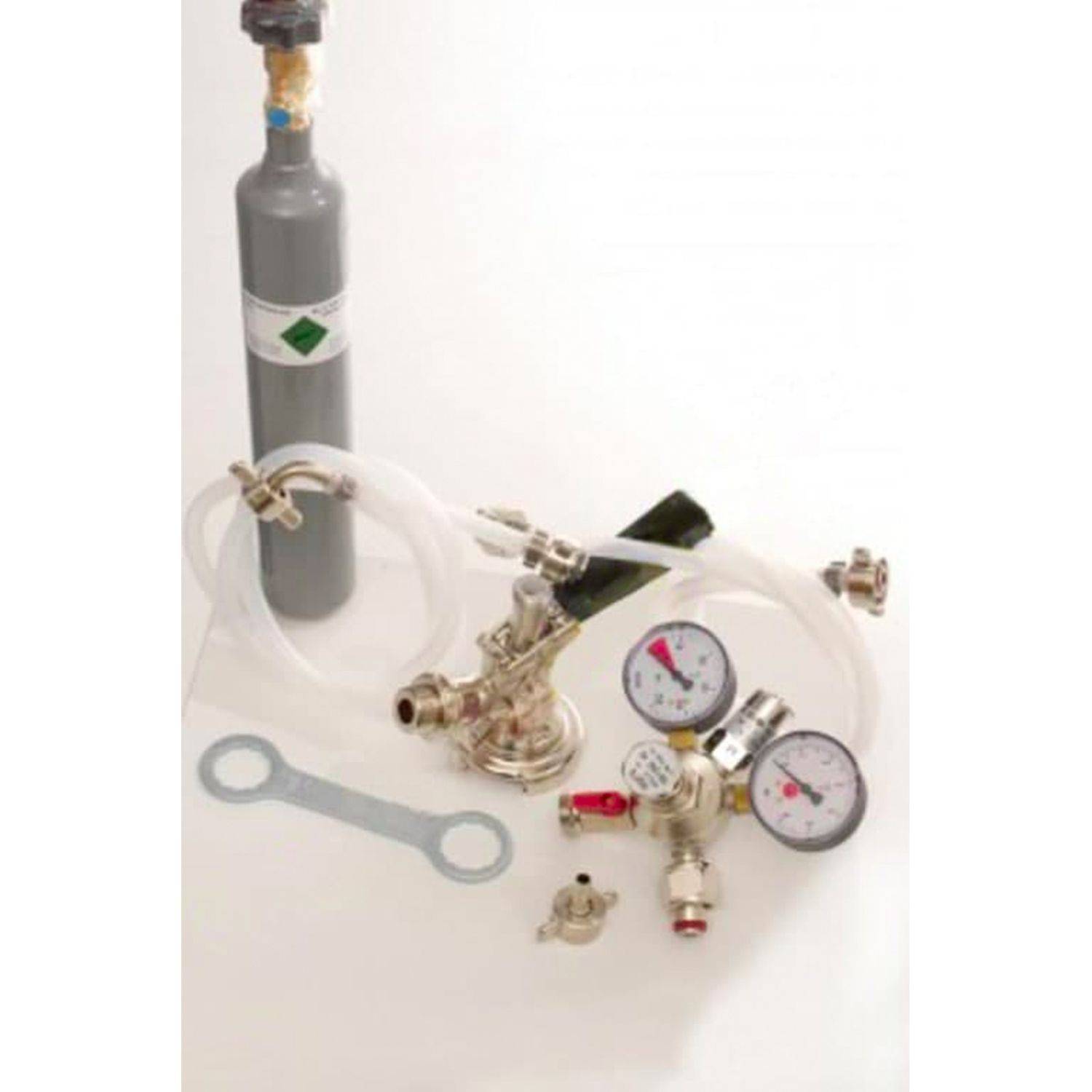 Zubehörpaket 1 mit Köpi Fitting, 10mm Bierschlauch und 0,5 kg CO2 Flasche