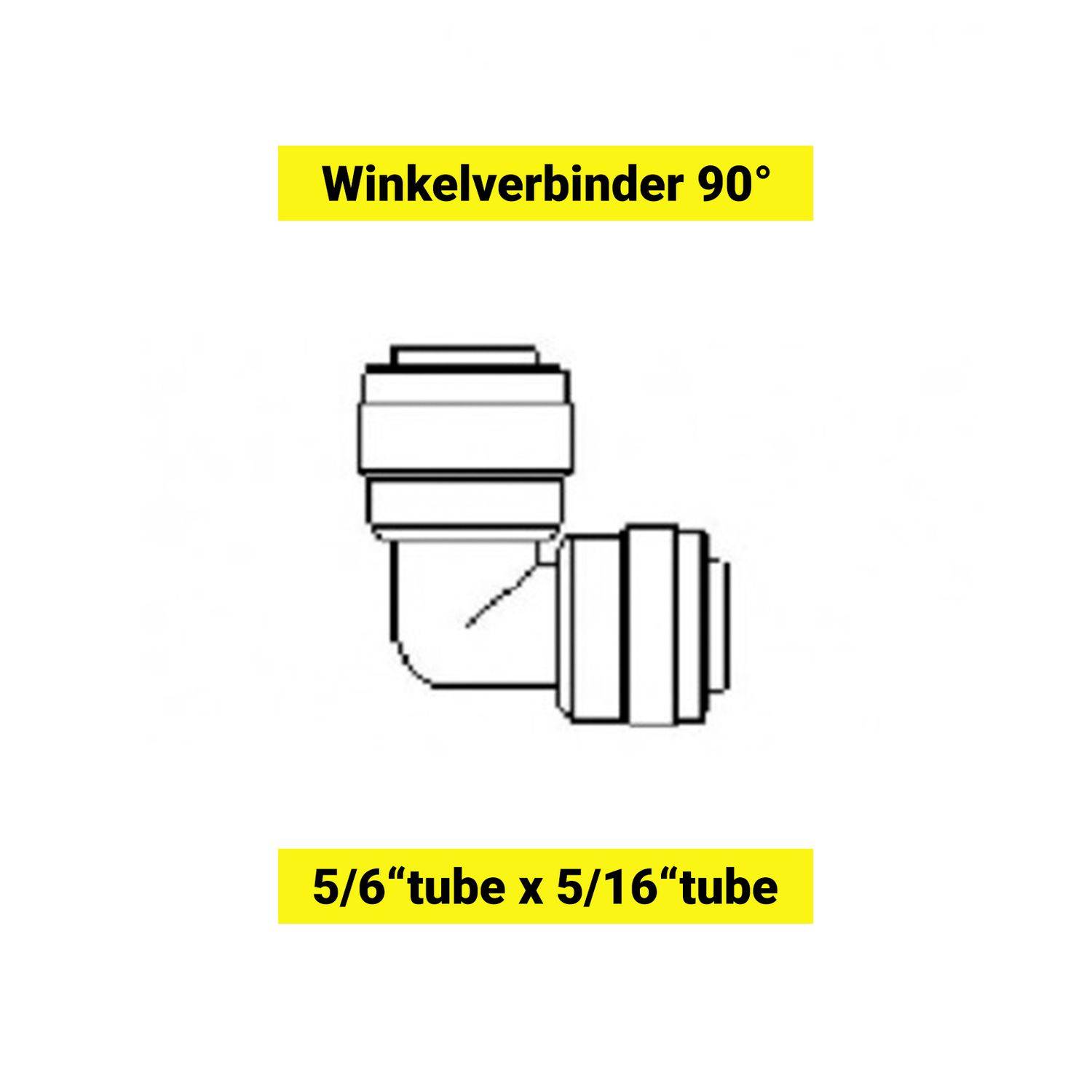 Winkelverbinder 90° - 5/16"tube x 5/16"tube