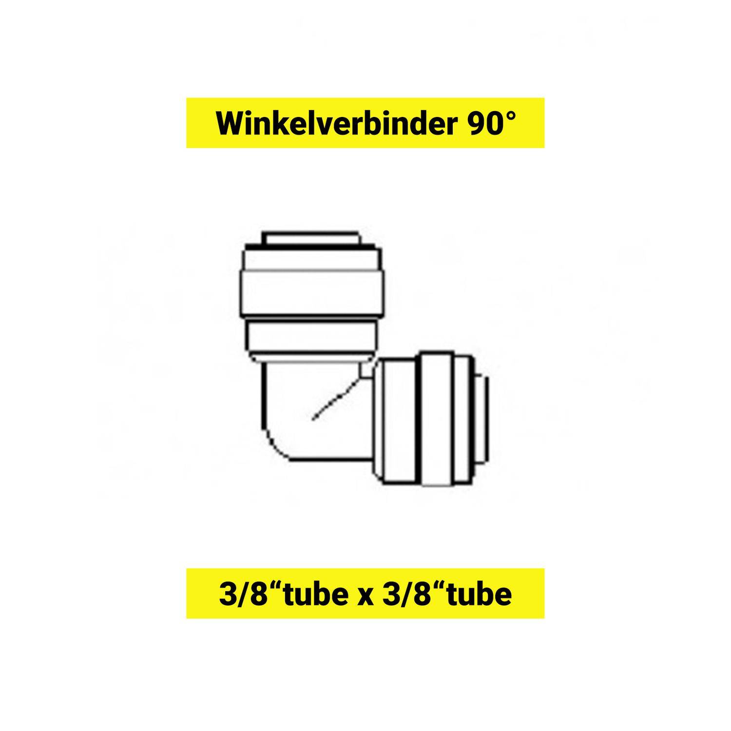 Winkelverbinder 90° - 3/8"tube x 3/8"tube