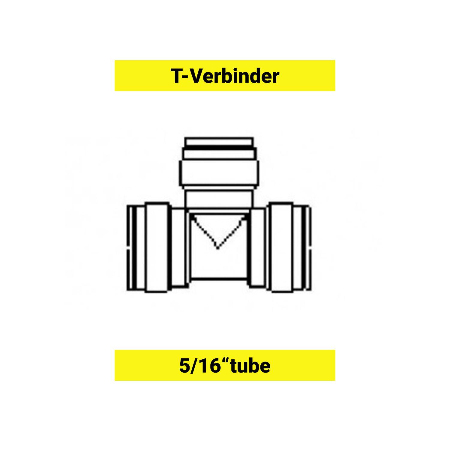 T - Verbinder für Schlauch 5/16"