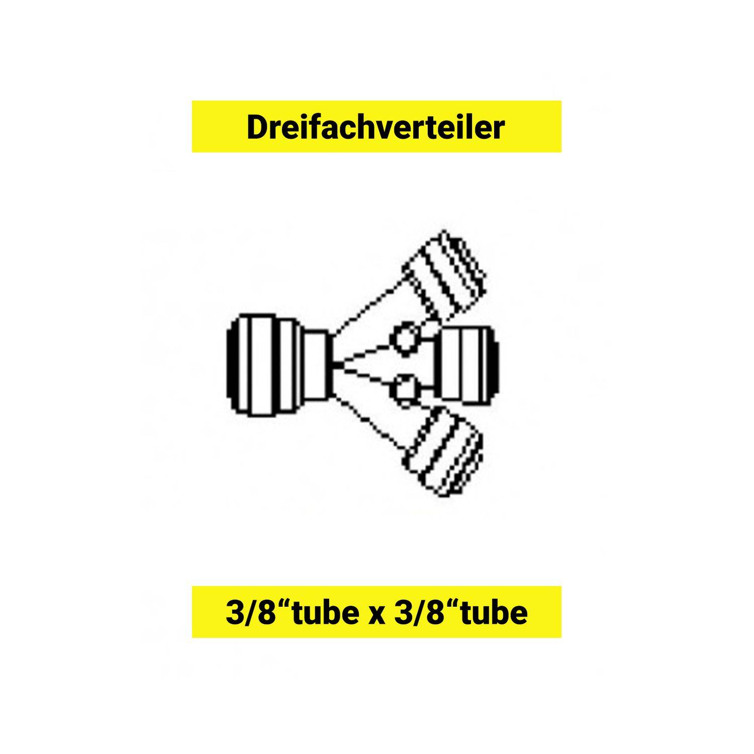 Dreifachverteiler für Schlauch 3/8"