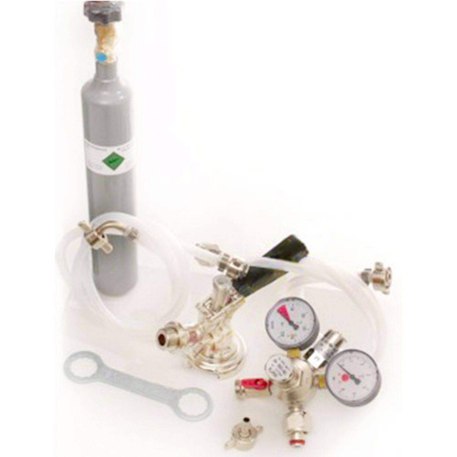 Zubehörpaket Pygmy mit Flach Fitting und 0,5 kg CO2 Flasche