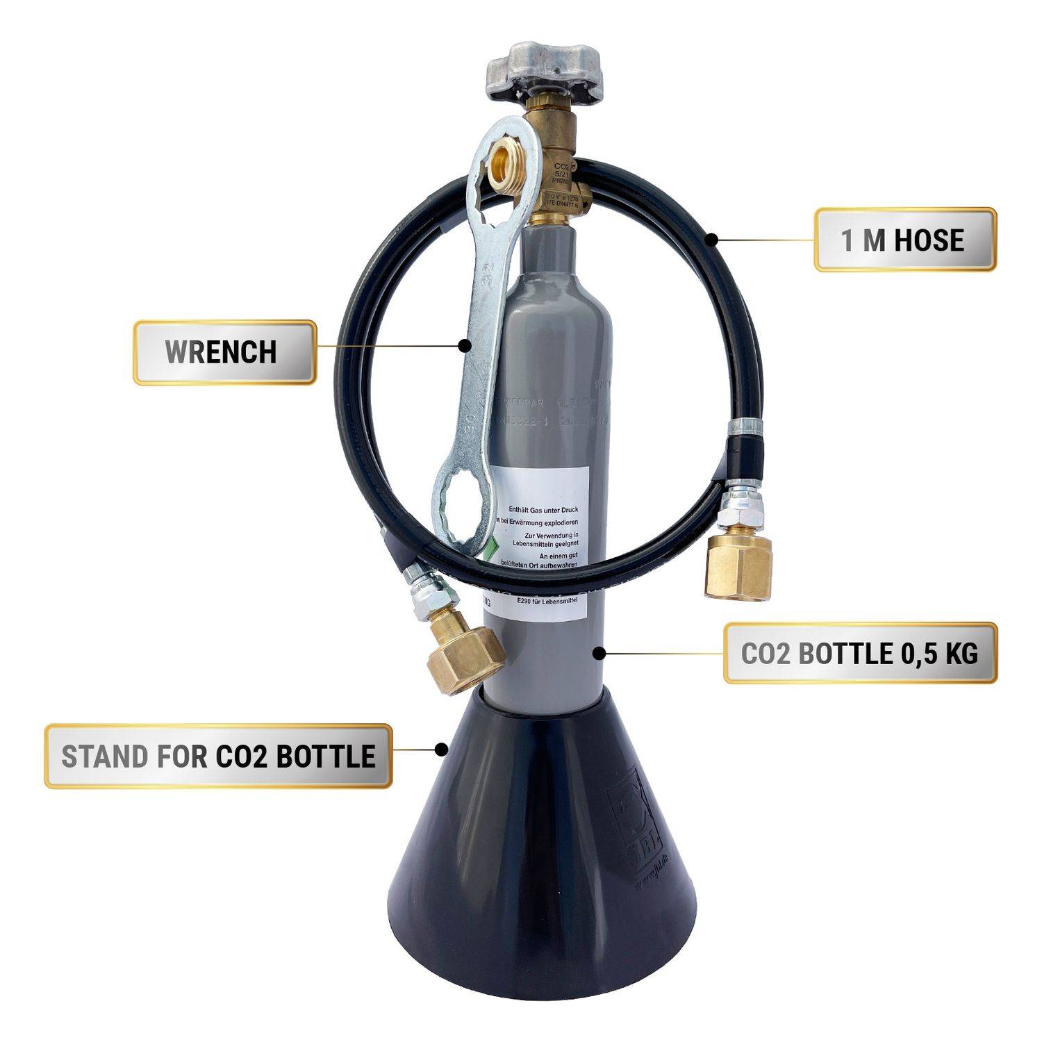 Komplett set - Sodastream, Wassersprudler 1-leitig, CO2 Bottles:CO2 - 0.5 kg