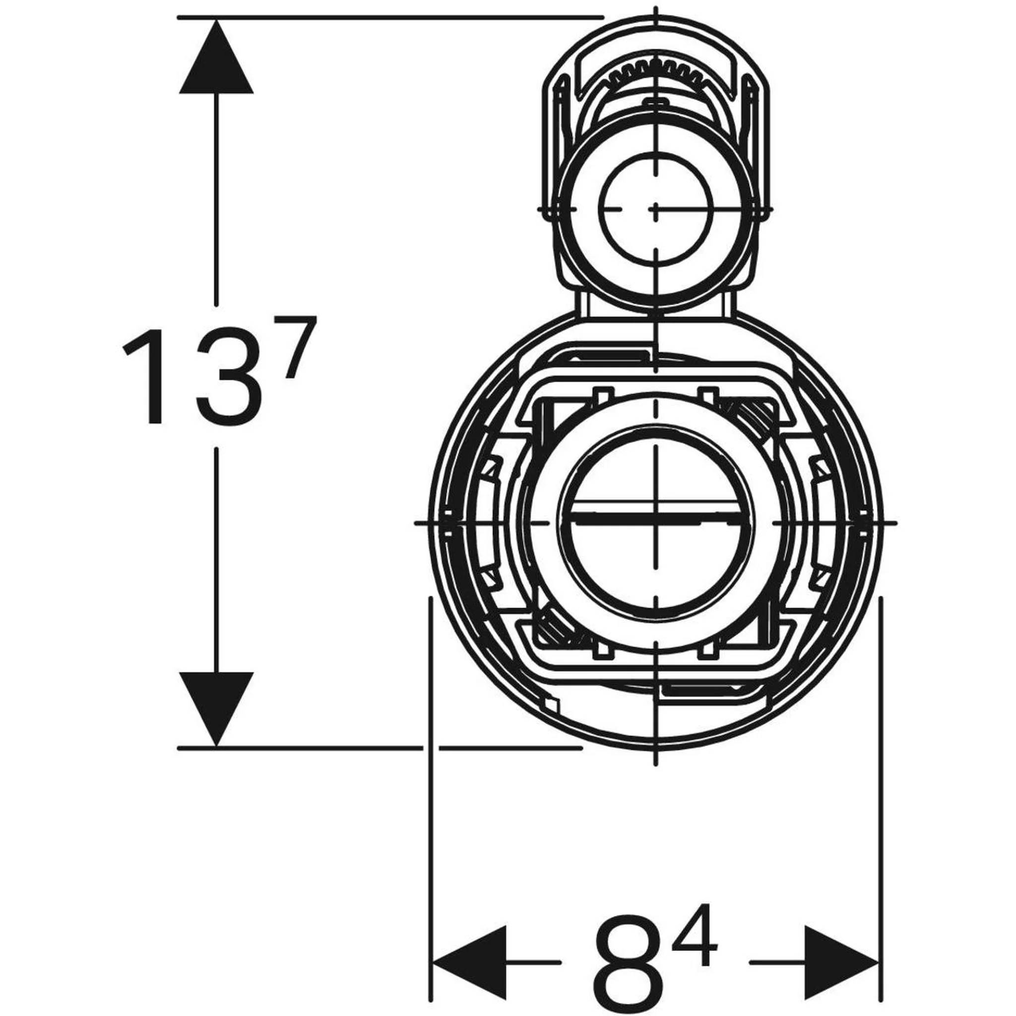 Geberit Keramik-Spülgarnitur 2-Mengen d40mm, 1 Stk.
