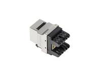 LANBERG - KSF6-1000 - Flach - Schwarz - Metallisch - RJ-45 - LSA - Männlich - Weiblich