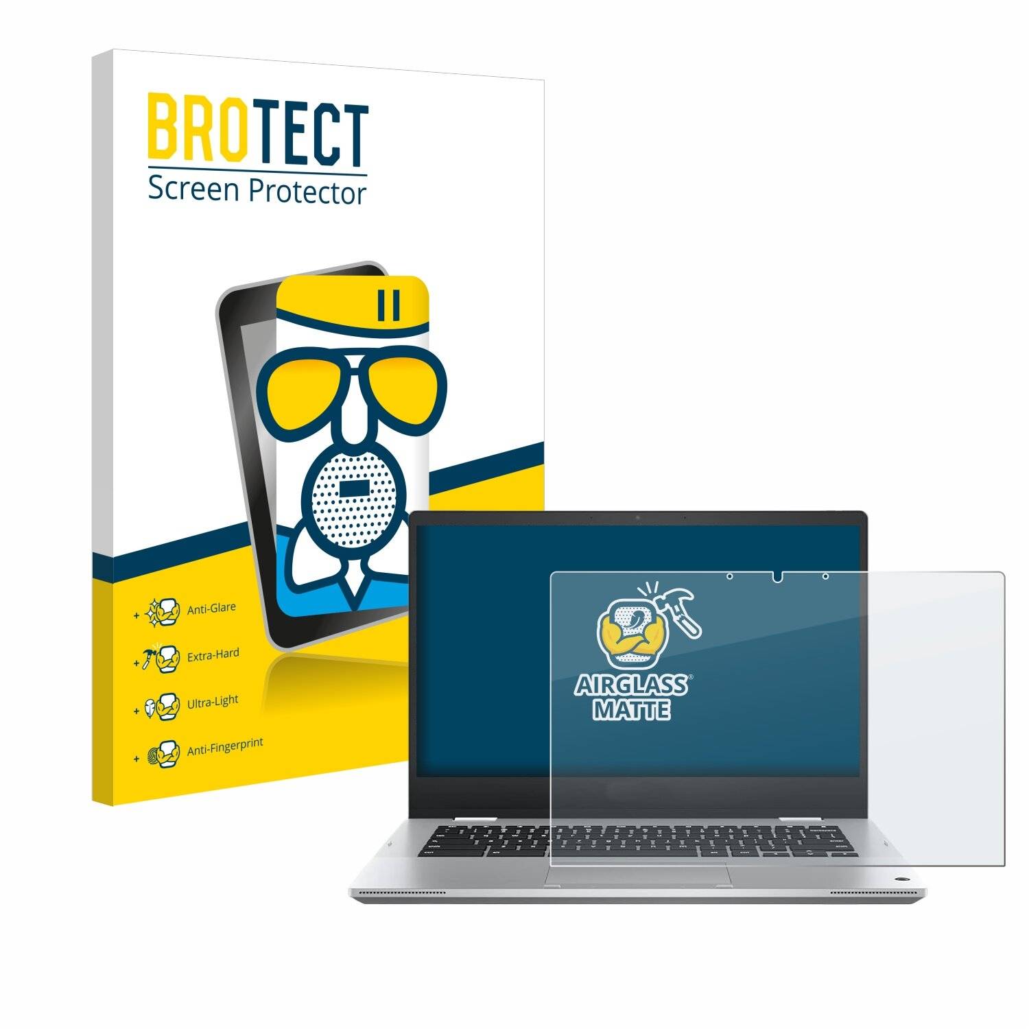 BROTECT AirGlass Matt Glas Panzer Folie für ASUS Chromebook Flip CM1