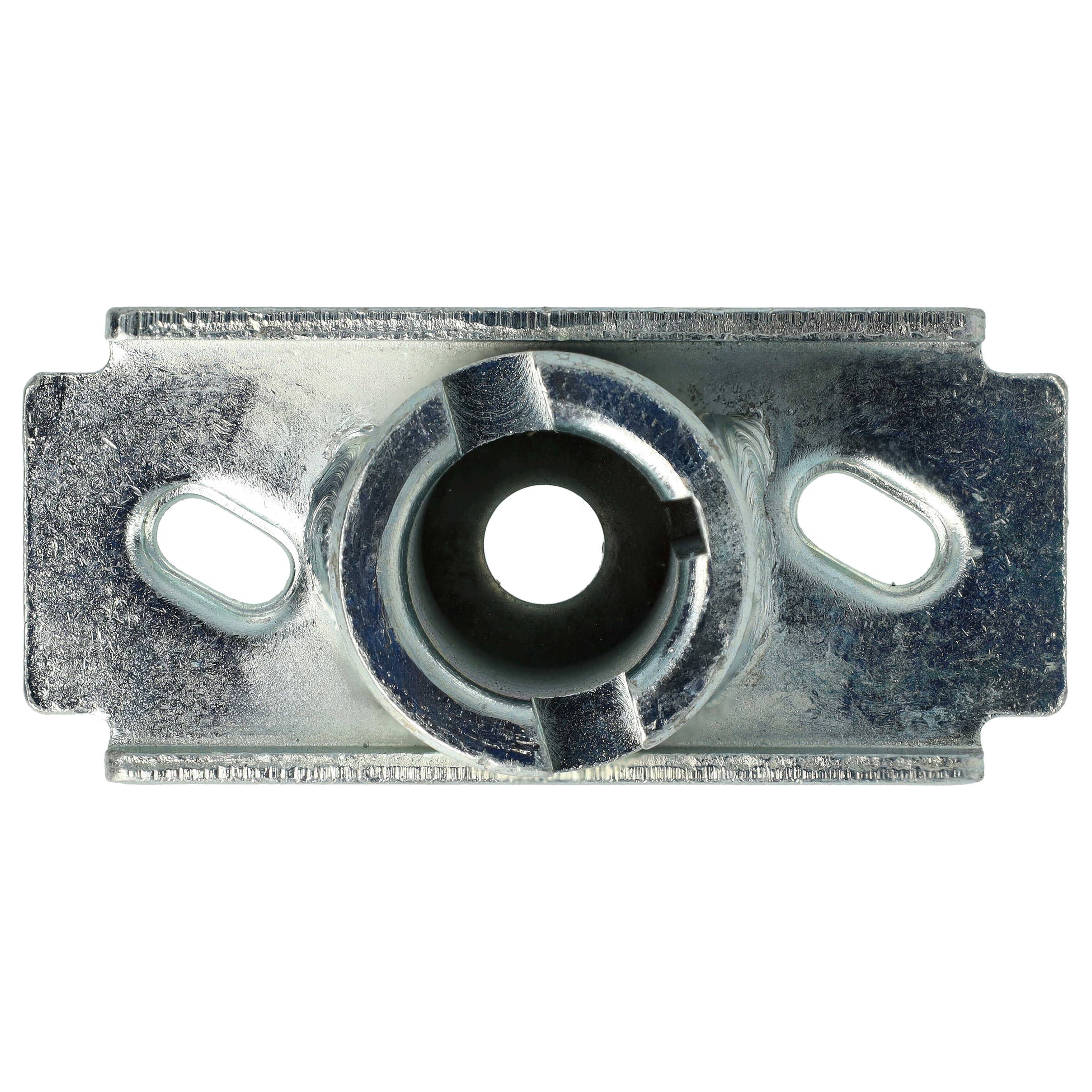 vhbw Messerhalter kompatibel mit Brast BRB-RM 20196 DELUXE, BRB-RM 20196 POWER, BRB-RM 20196 SPEED Rasenmäher - 10 x 5 x 4,5 cm Silber