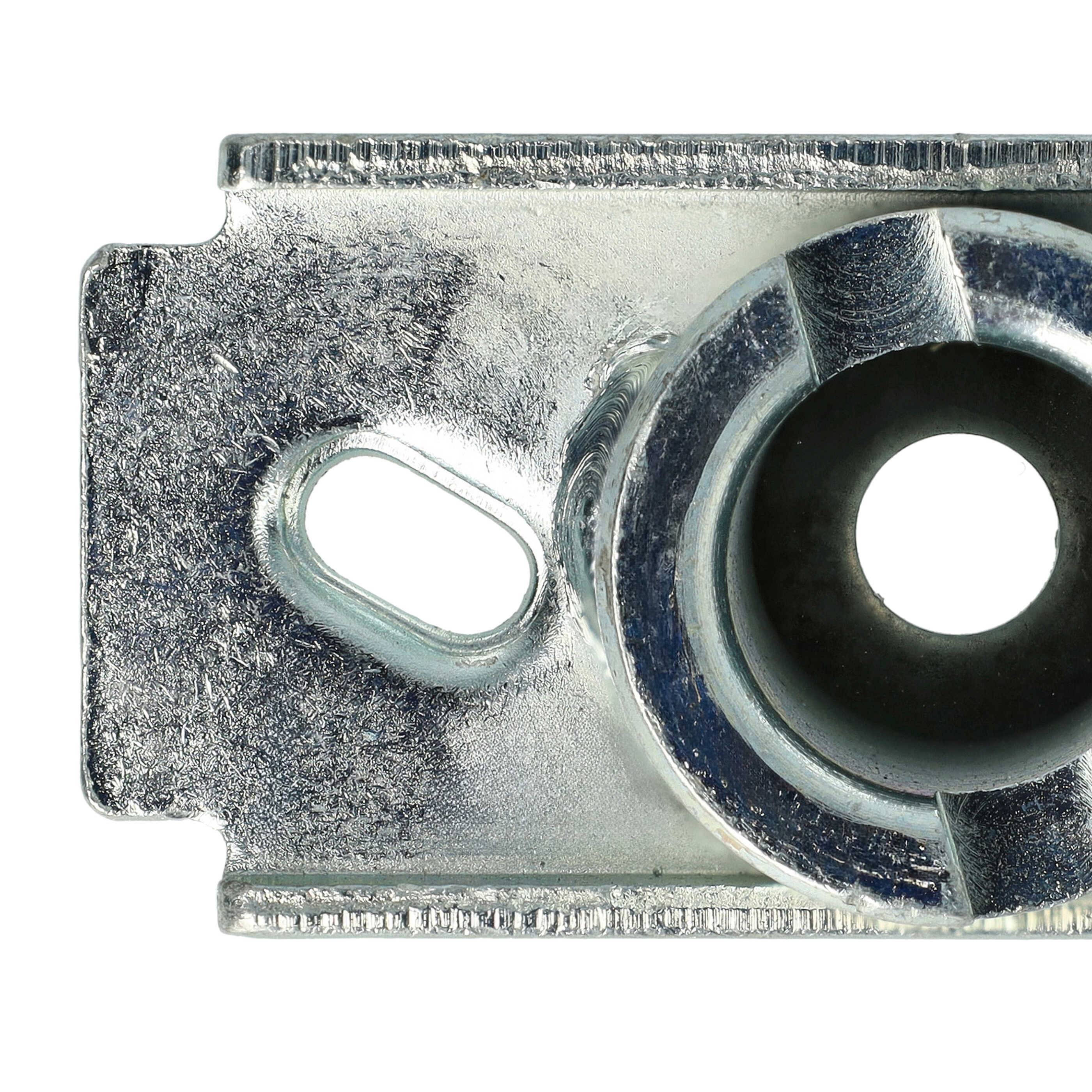 vhbw Messerhalter kompatibel mit Brast BRB-RM 18141eco, BRB-RM 18196, BRB-RM 18140-B&S, BRB-RM 18141 Rasenmäher - 10 x 5 x 4,5 cm Silber
