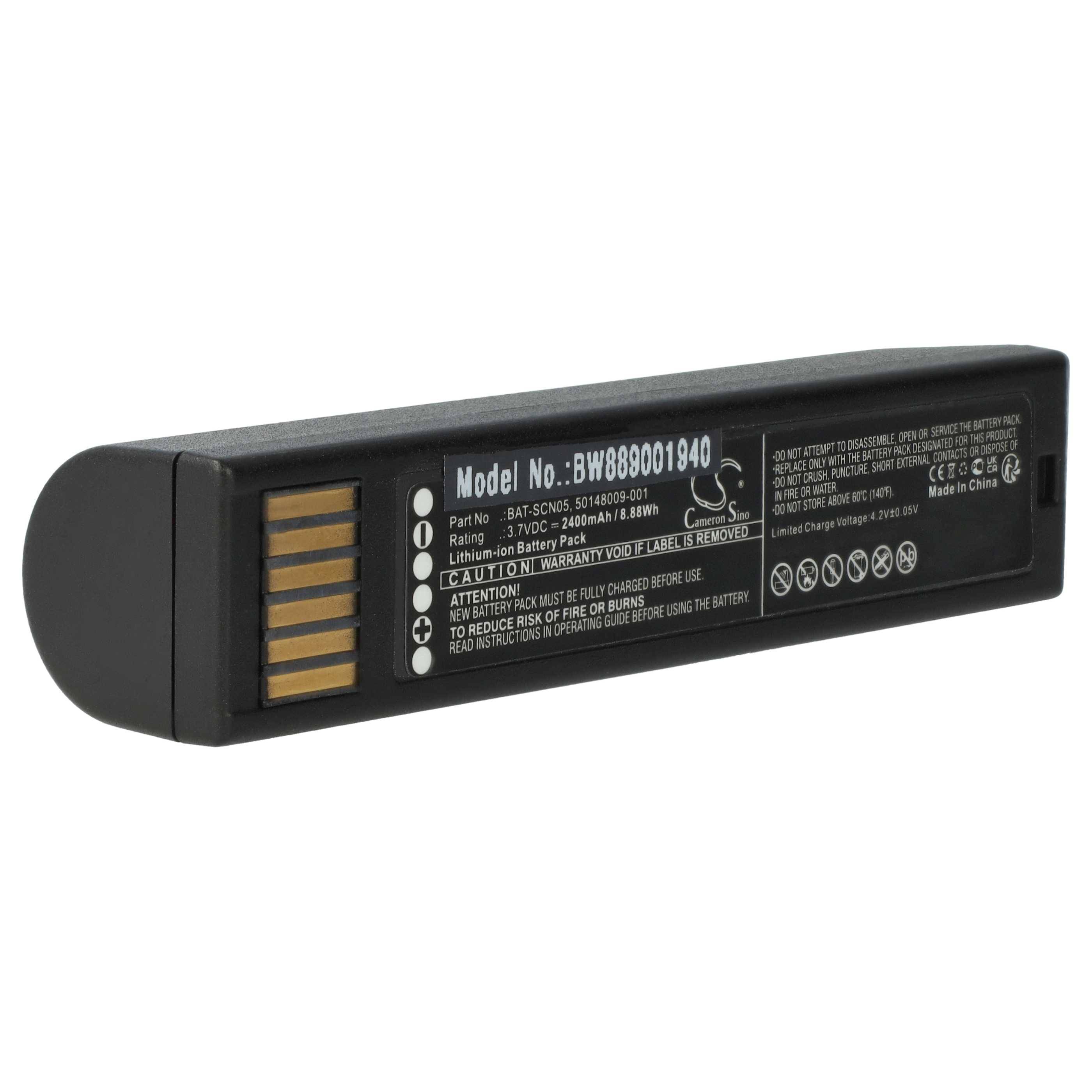 vhbw Akku kompatibel mit Honeywell Granit XP 1990Isr Barcodescanner POS (2400 mAh, 3,7 V, Li-Ion)