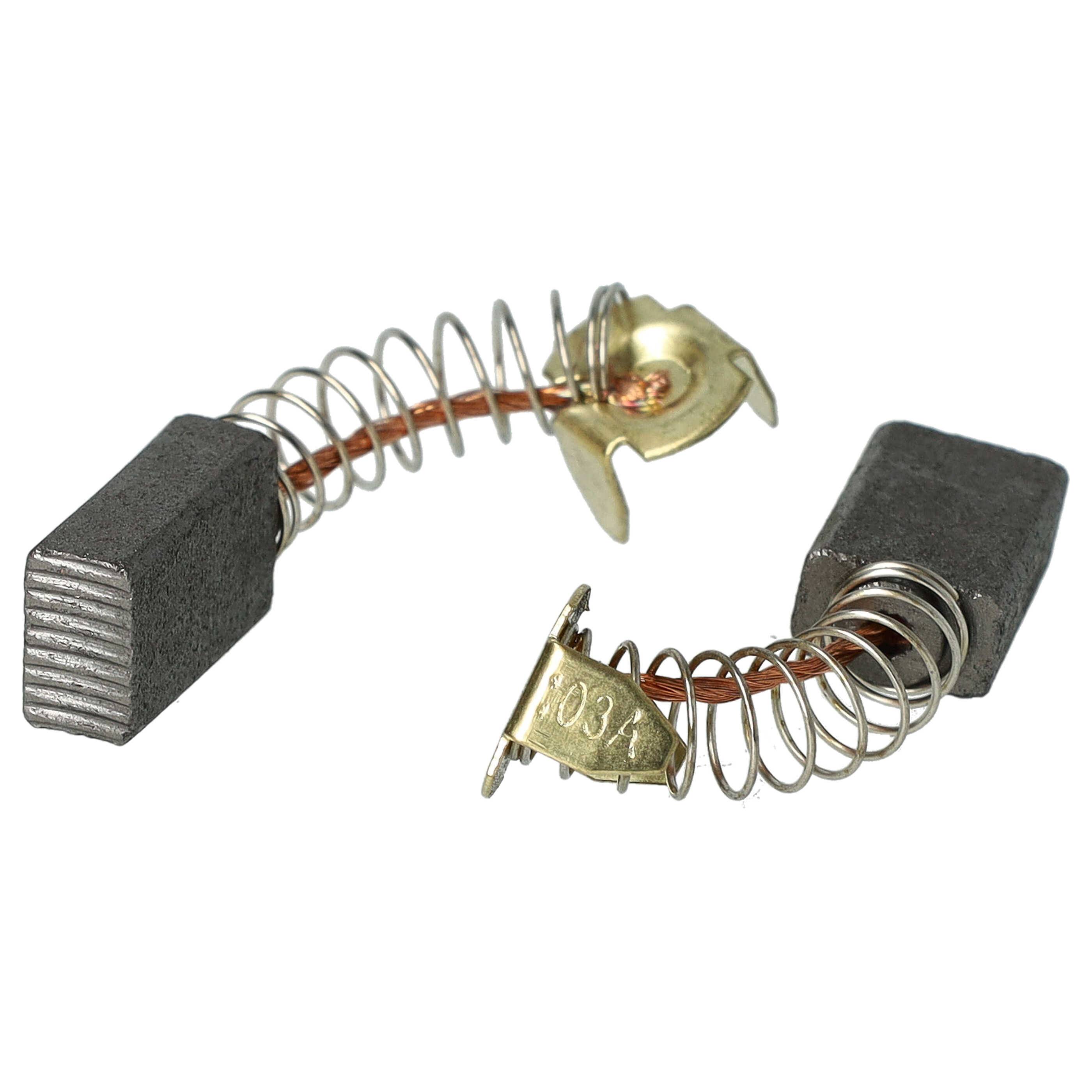 vhbw 2x Kohlebürste 6 x 10 x 16 mm kompatibel mit Kymco Midi XLS, Midi XL ForU, 31345-AAH6-305, Maxi XL ForU Scooter + Feder