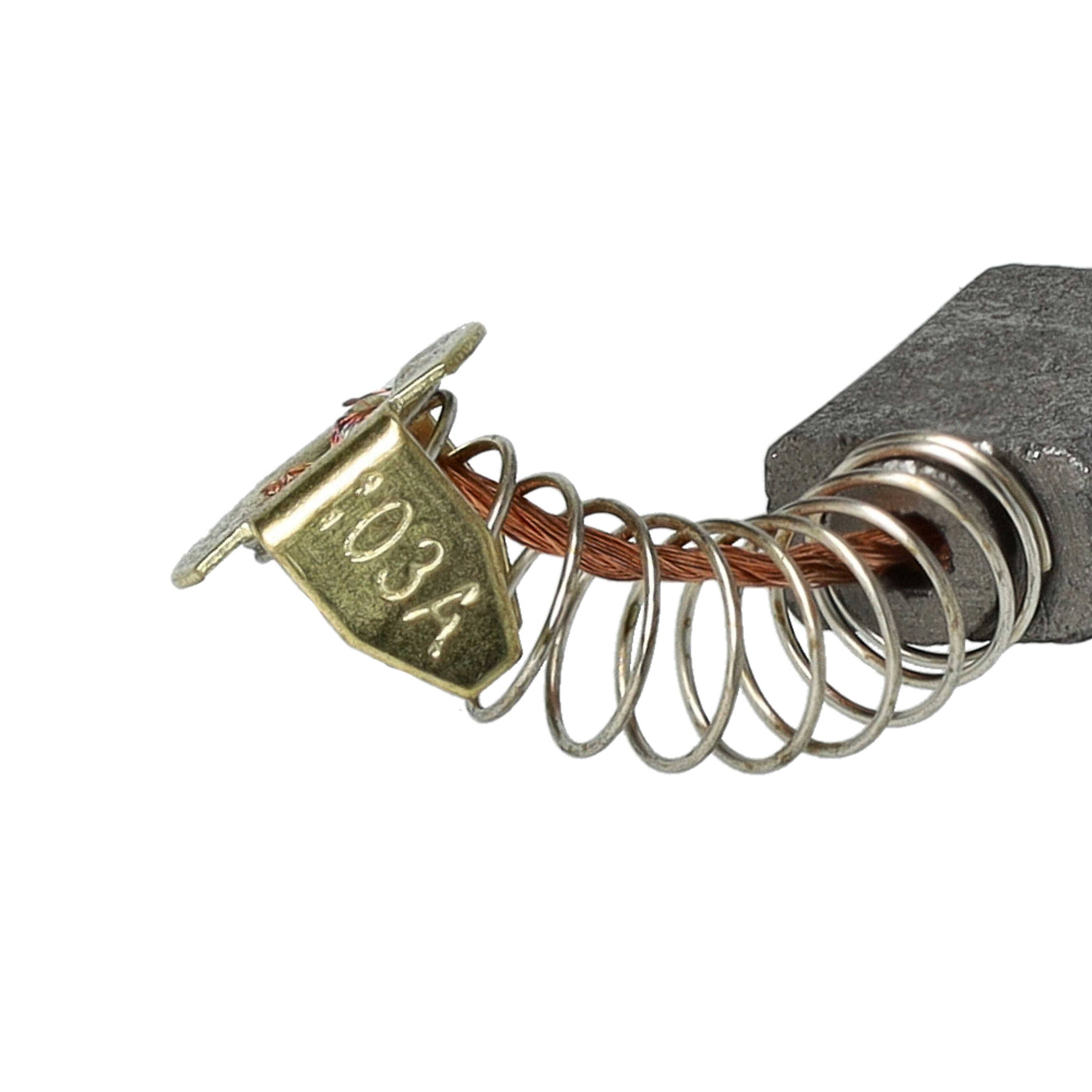 vhbw 2x Kohlebürste 6 x 10 x 16 mm kompatibel mit Shoprider Sovereign 4, 3 Scooter + Feder
