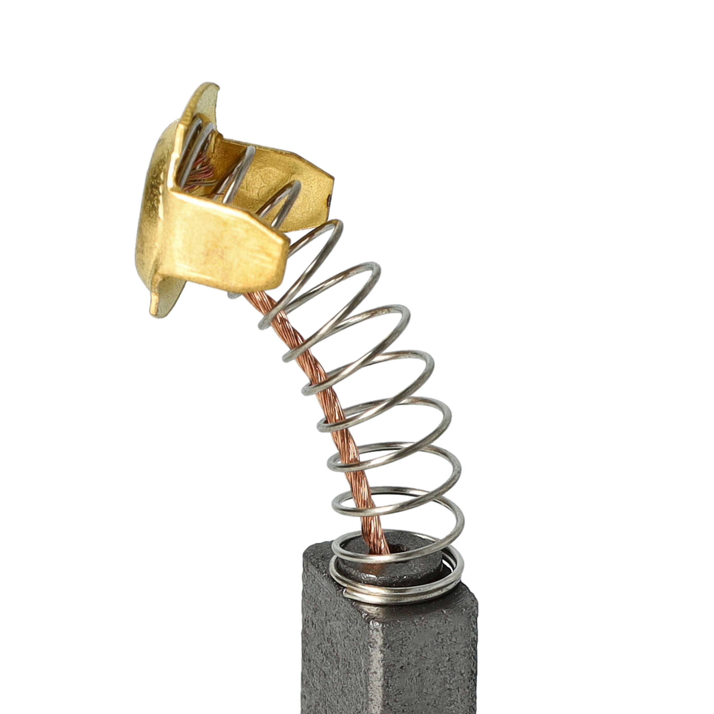 vhbw 2x Kohlebürste 7 x 11 x 17 mm kompatibel mit Hitachi PR50, PDE180, PG21SA, P50SA, PD180A, M12VE, P50, G18SC, G18SS, G23A Scooter + Feder