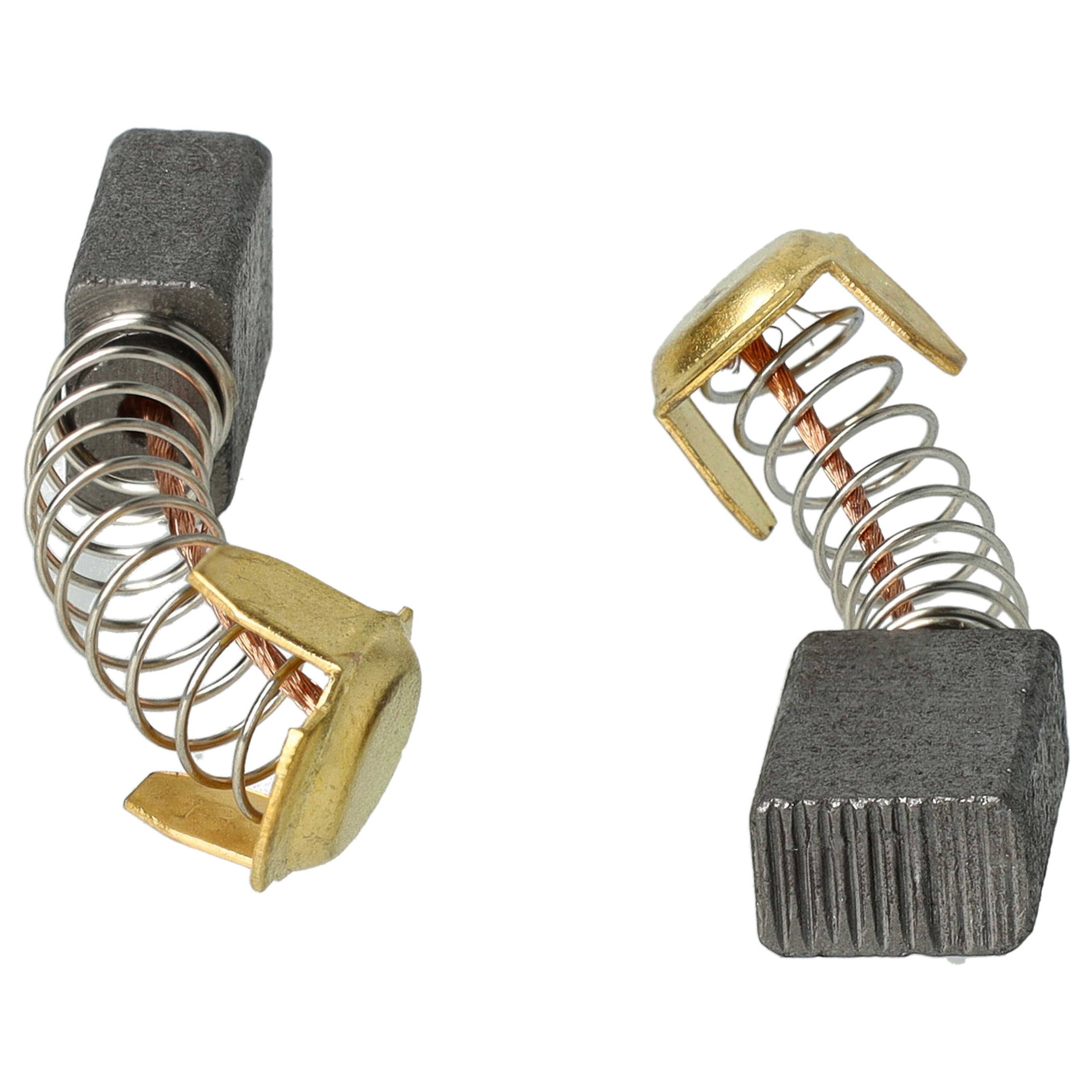 vhbw 2x Kohlebürste 7 x 11 x 17 mm kompatibel mit Hitachi PR50, PDE180, PG21SA, P50SA, PD180A, M12VE, P50, G18SC, G18SS, G23A Scooter + Feder