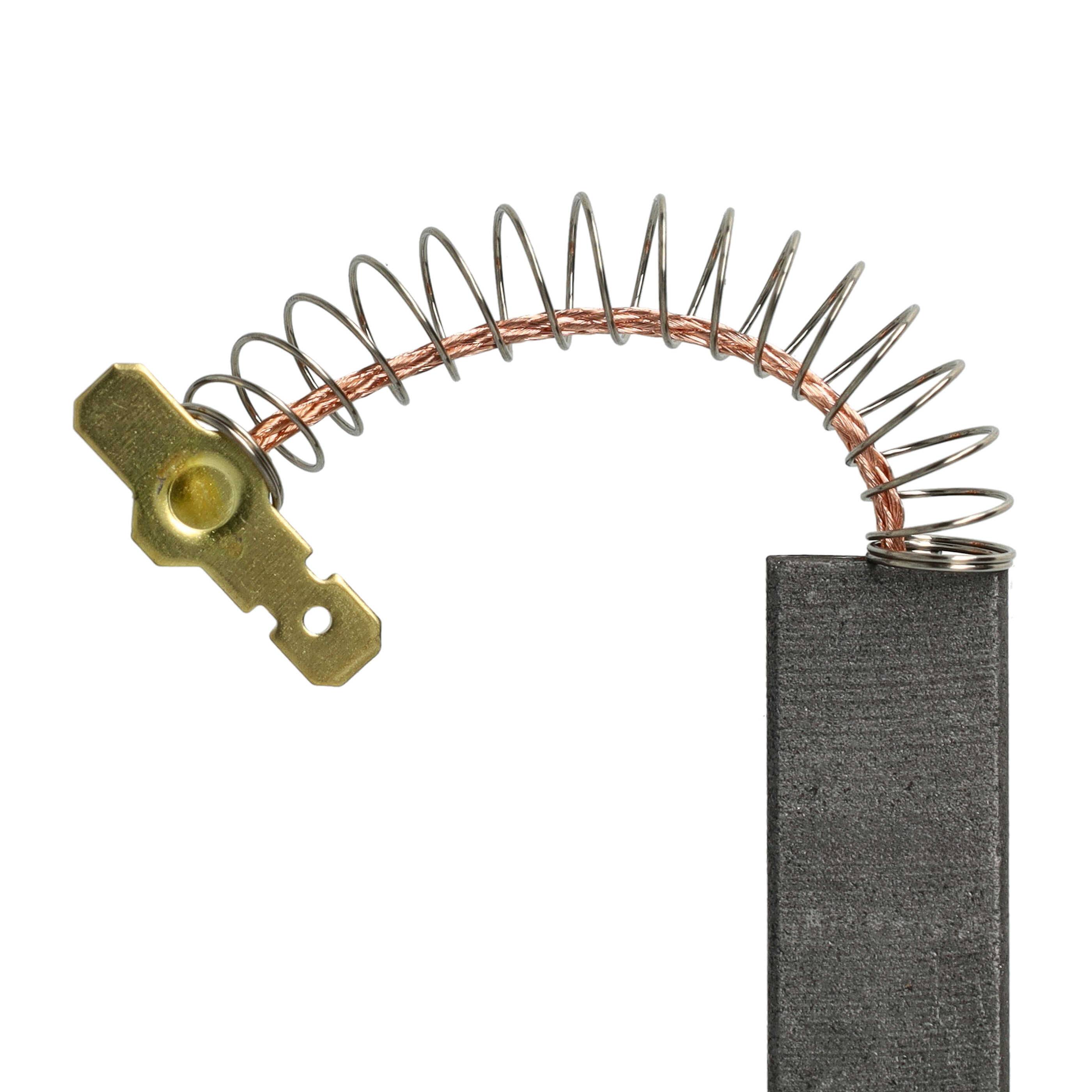 vhbw 2x Kohlebürste kompatibel mit Bosch WAE2814024, WAE2814025, WAE2814021, WAE2814J21, WAE2814J24, WAE2814032 Waschmaschine + Feder