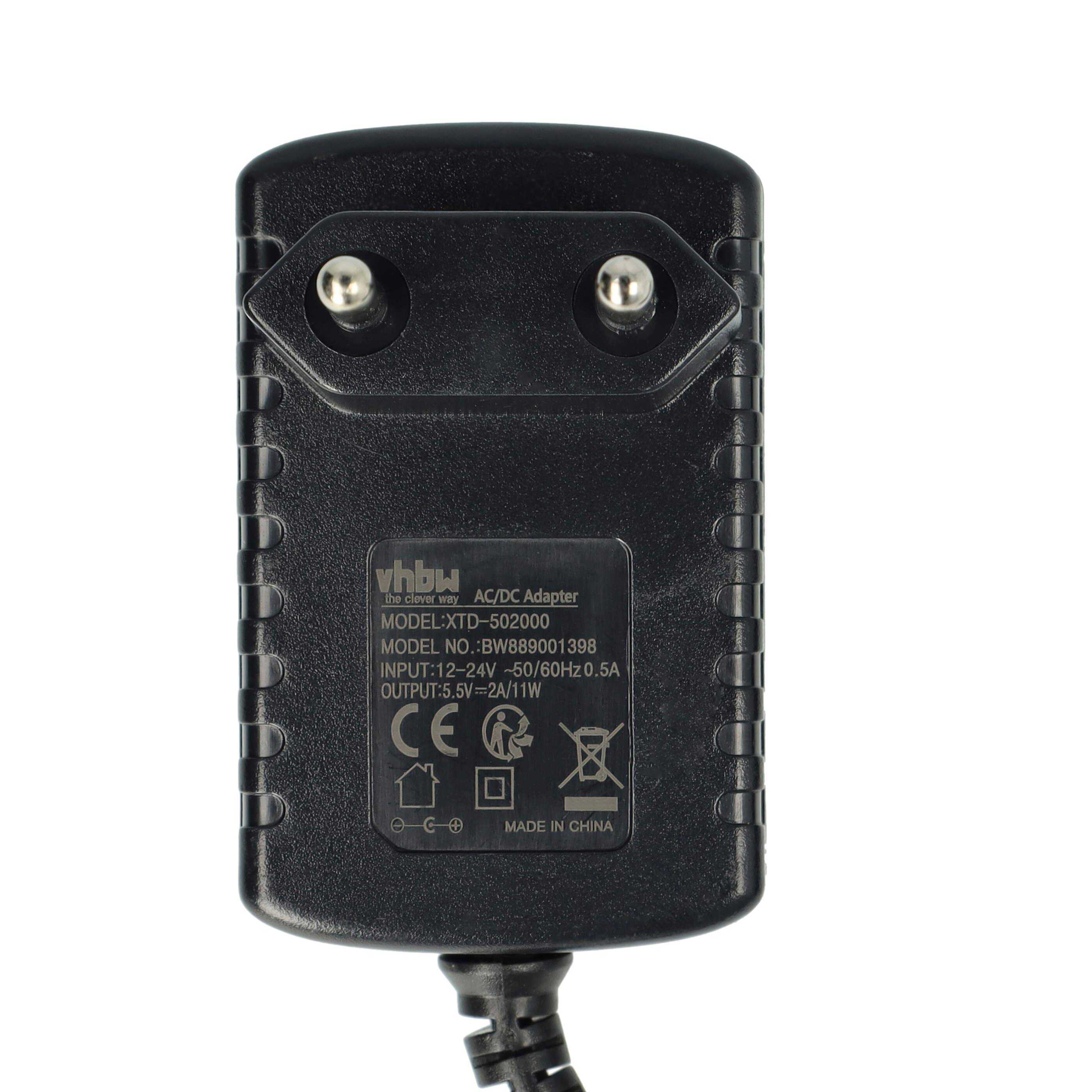 vhbw Ladegerät kompatibel mit Kärcher WV 2 Plus, WV 1, WV 2, WV 2 Basic, WV 2 -O Fenstersauger, Fensterreiniger - 5,5 V, 2.0A