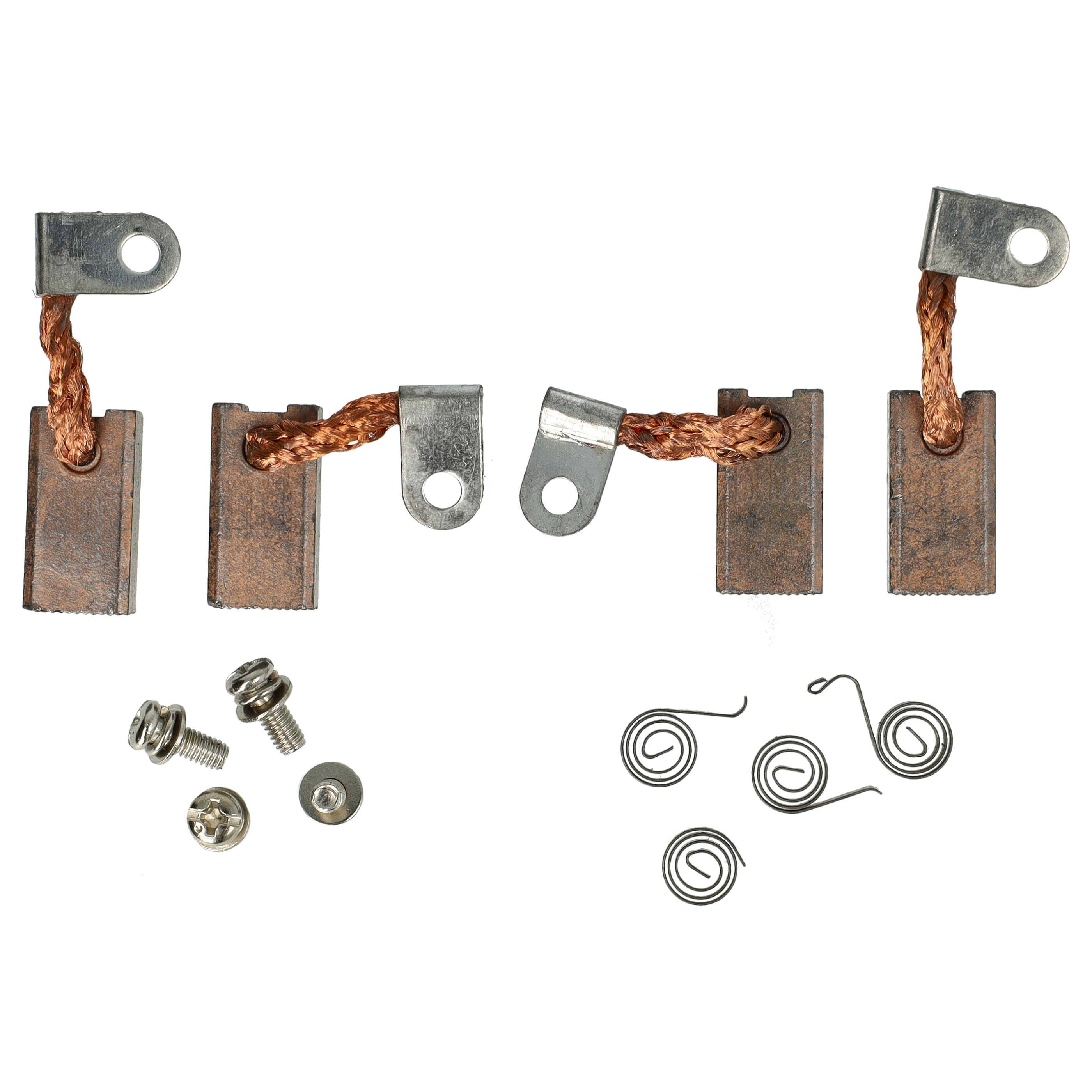 vhbw 4x Kohlebürste 25 x 13 x 9 mm Ersatz für Ormic 9910419159 für Motor + Feder