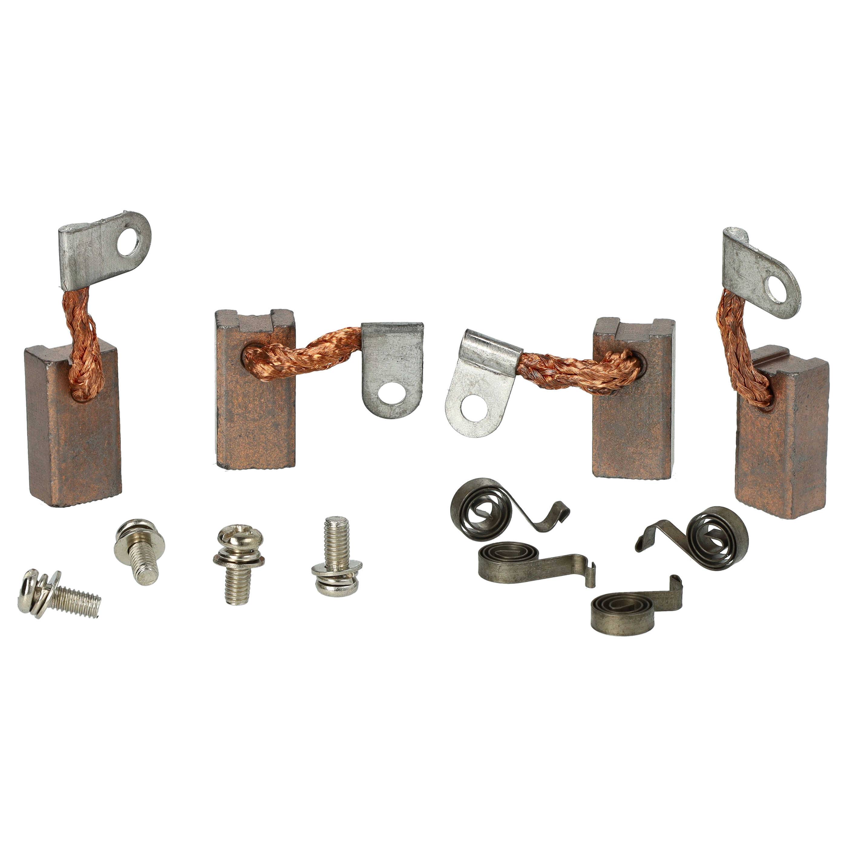 vhbw 4x Kohlebürste 25 x 13 x 9 mm Ersatz für Jungheinrich 160034888, 280303141, 0750173, 27501730 für Motor + Feder