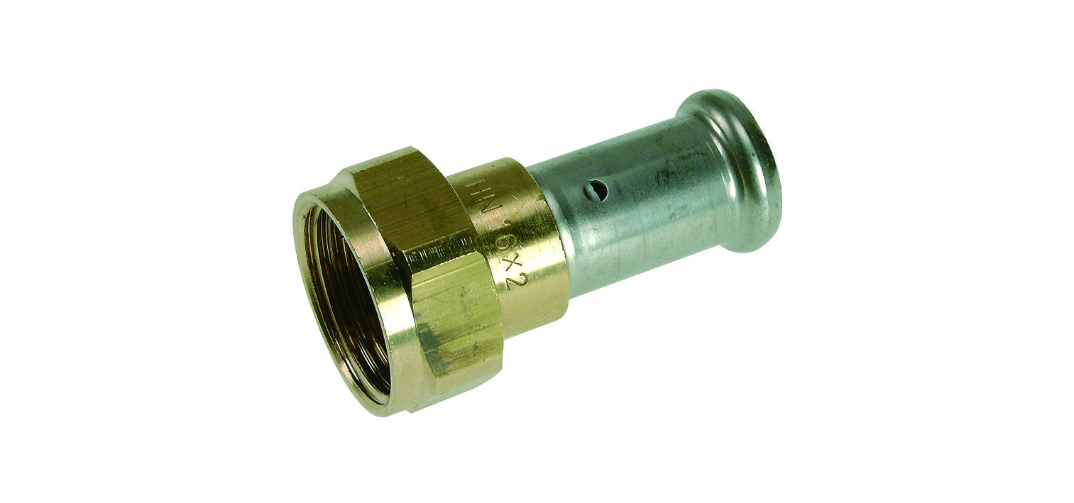 Henco Pressfitting mit IG flachdichtend ohne Nippel 16x1/2"