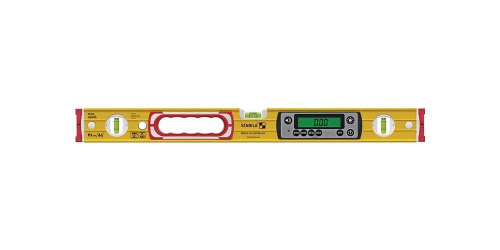 STABILA Elektronikwasserwaage TECH 196 DL 61 cm Aluminium gelb ± 0,5