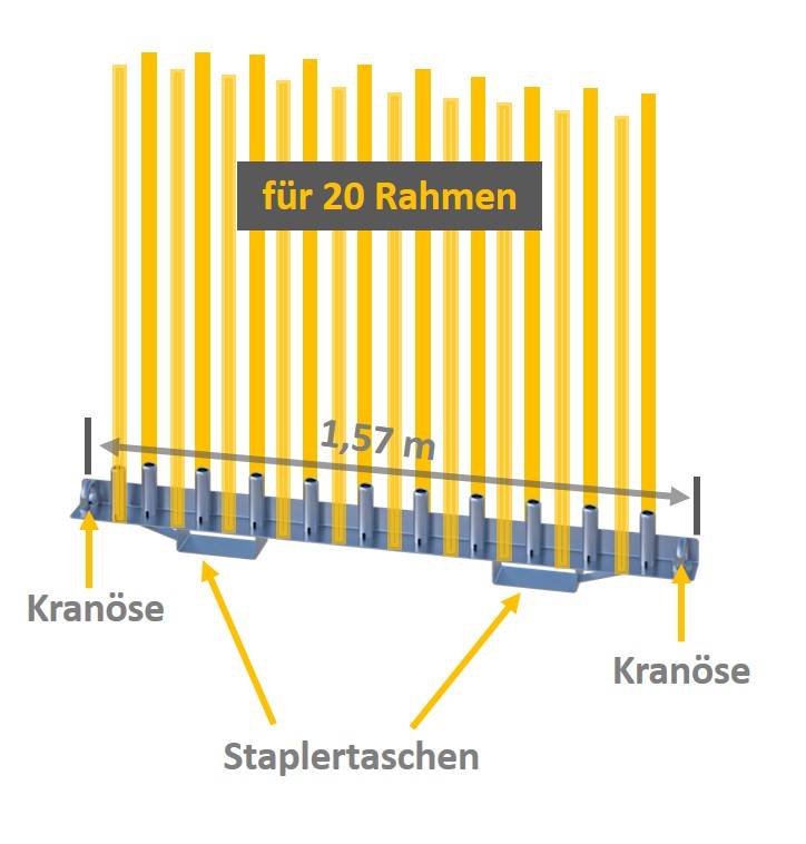 Stapeltraverse für Gerüstrahmen