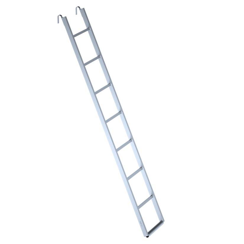 Etagenleiter Stahl 2.16 m für 1 Etage, mit unterem Rundrohr (NA)