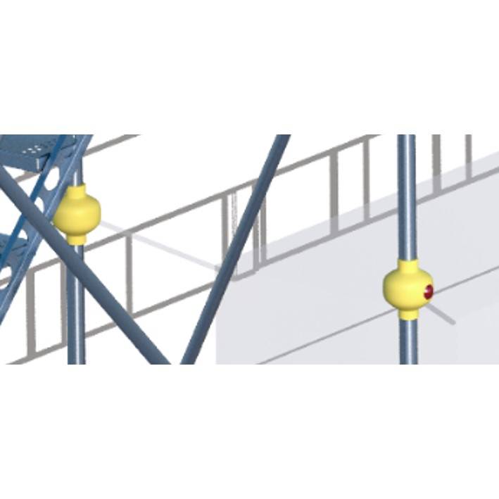 Schutzkappe f. Gerüstkupplungen, mit Reflektor