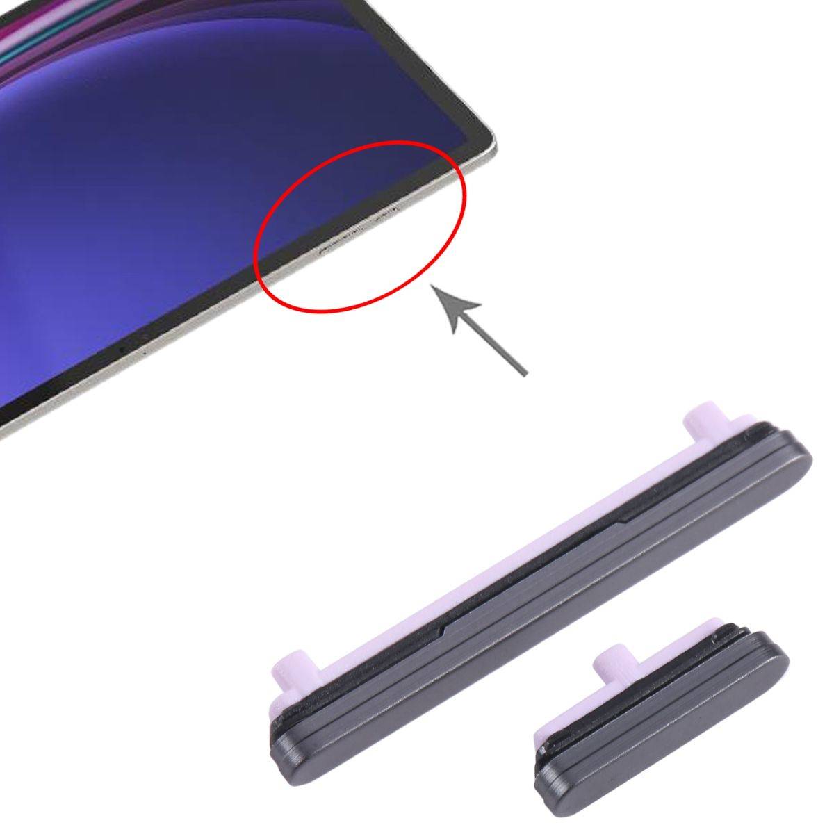 Für Samsung Galaxy Tab S9 Plus Power Button & Volume Button Ersatzteil Reparatur Grau