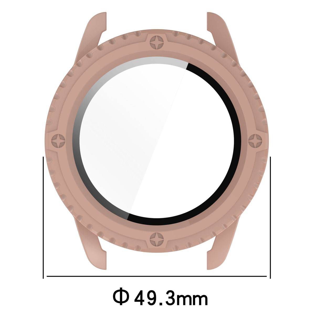 Für Xiaomi Watch S3 Kunststoff Watch Hülle + H9 Schutzglas Schwarz