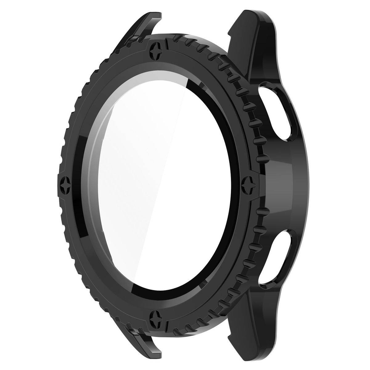 Für Xiaomi Watch S3 Kunststoff Watch Hülle + H9 Schutzglas Schwarz