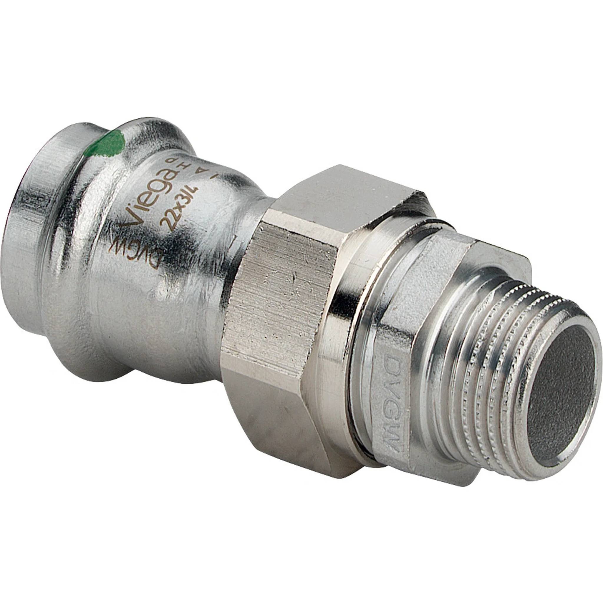 Viega Sanpress Inox-Übergangsverschraubung mit SC-Contur, Stahl nichtrostend, 2365, VdS-Zulassung, d: 35, R: 1¼, 1 Stk.