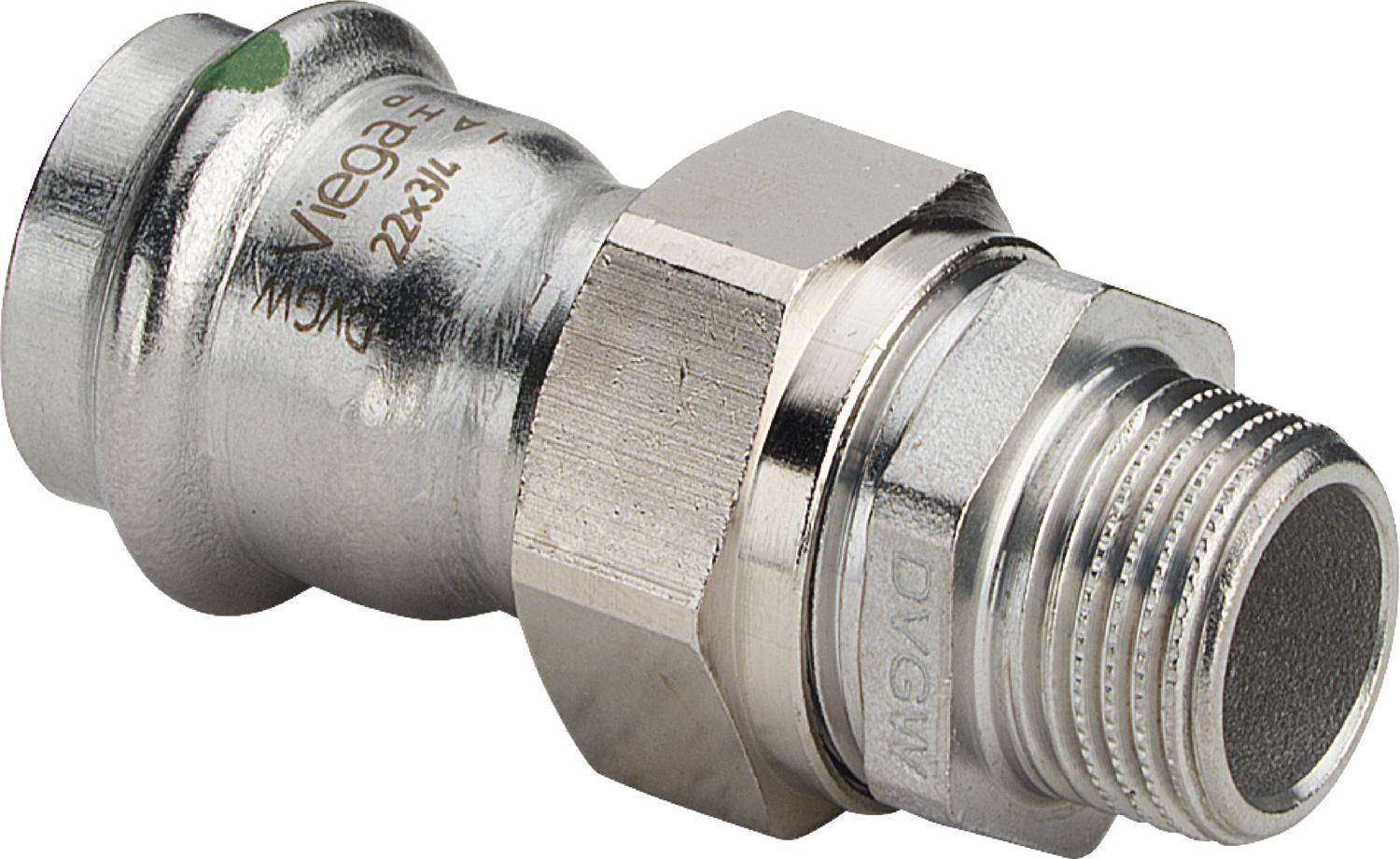 VIEGA Übergangsverschraubung AG Sanpress Inox Edelstahl 35mmx1 1/4"