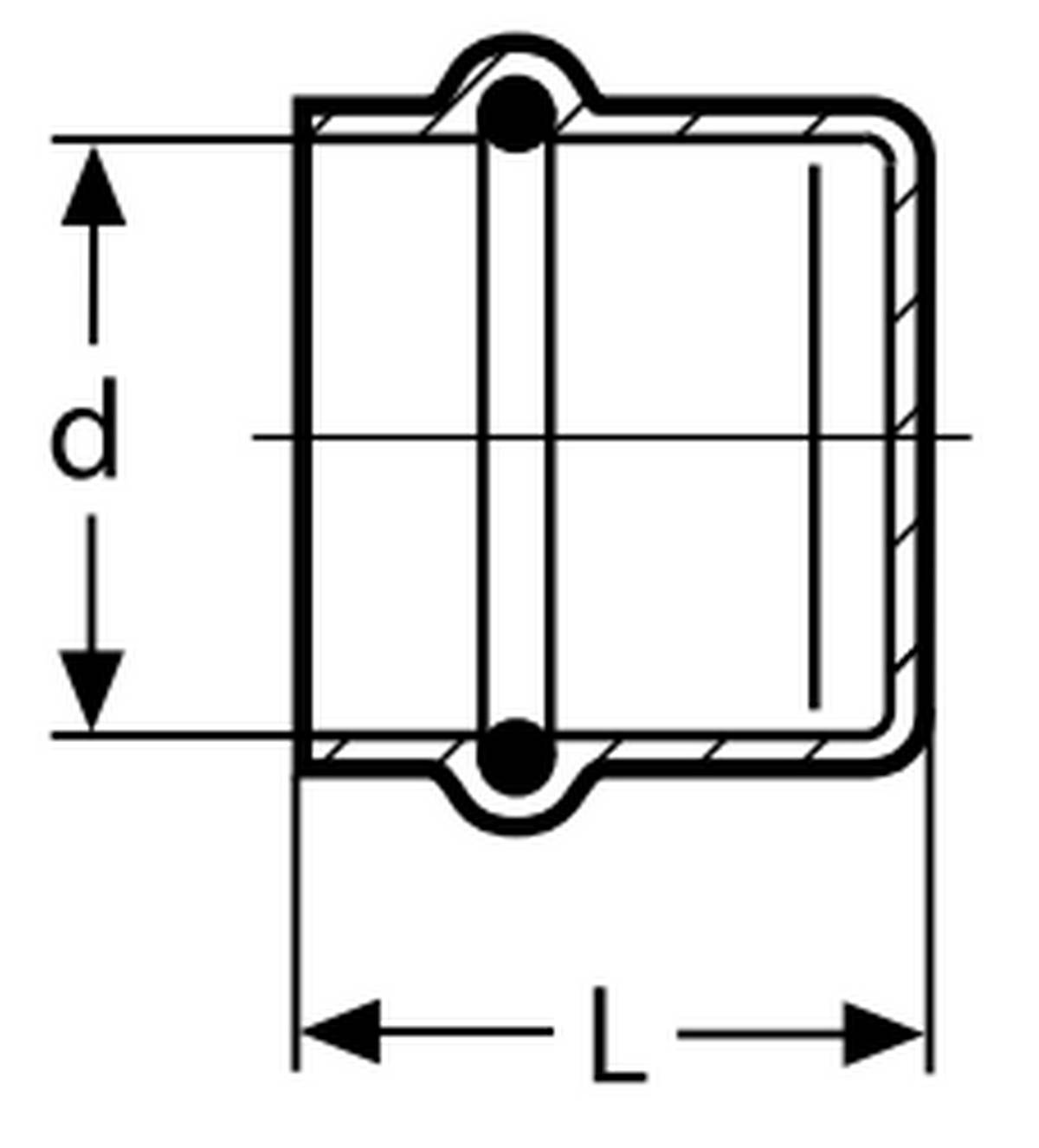 15mm Verschlusskappe Kombifitting Frabo DVGW