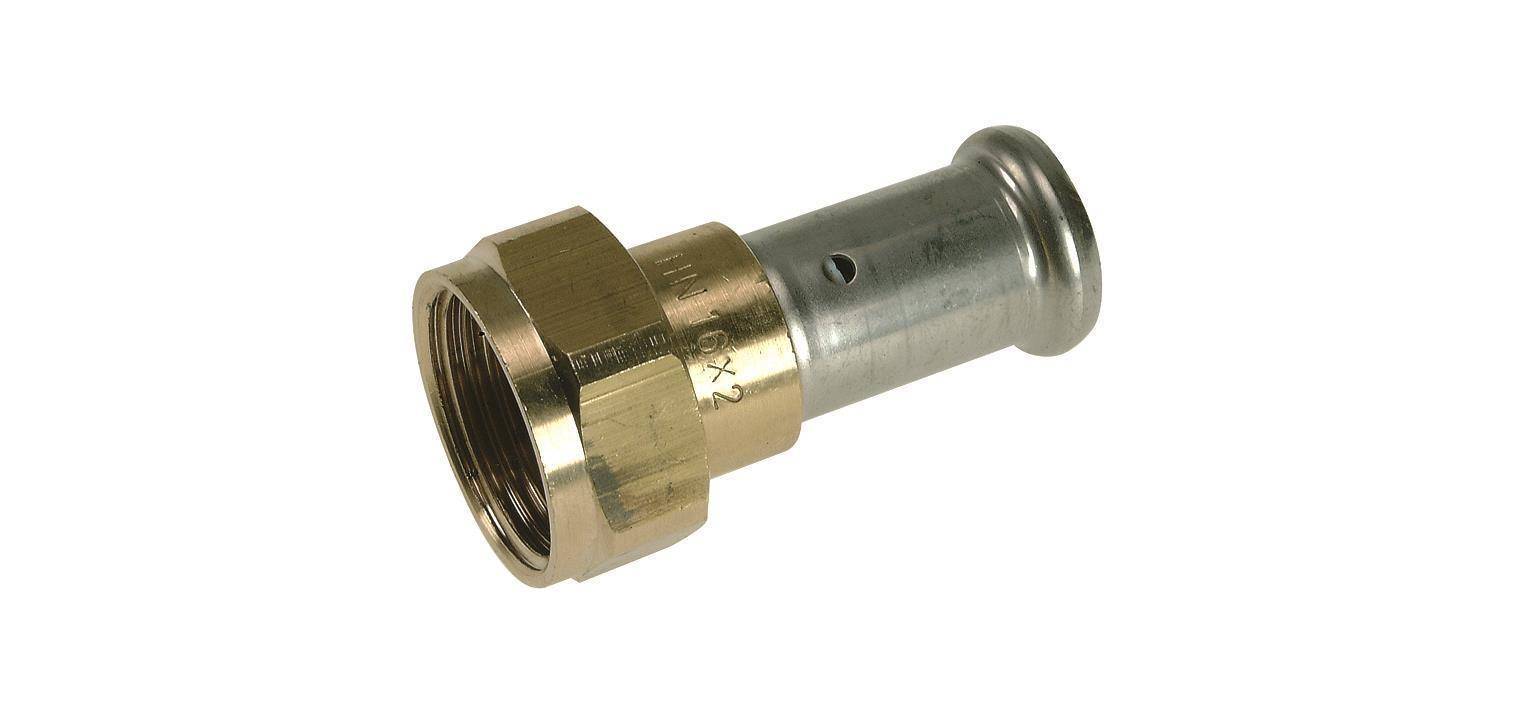 Henco Pressfitting mit IG flachdichtend ohne Nippel 16x1/2"