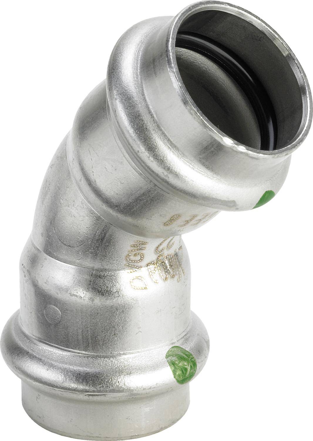 VIEGA Bogen I/I 45° Sanpress Inox Edelstahl 22mm