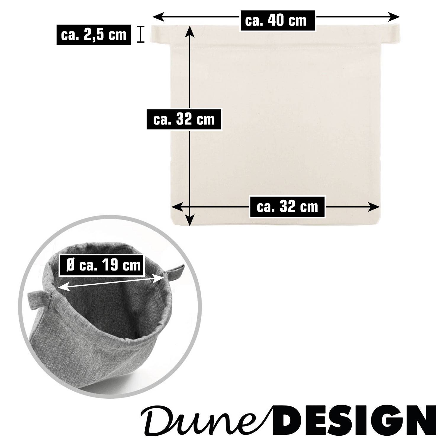 6 Leinen Look Packbeutel - 32x32cm Reisebeutel Packtaschen Koffer Organizer Set